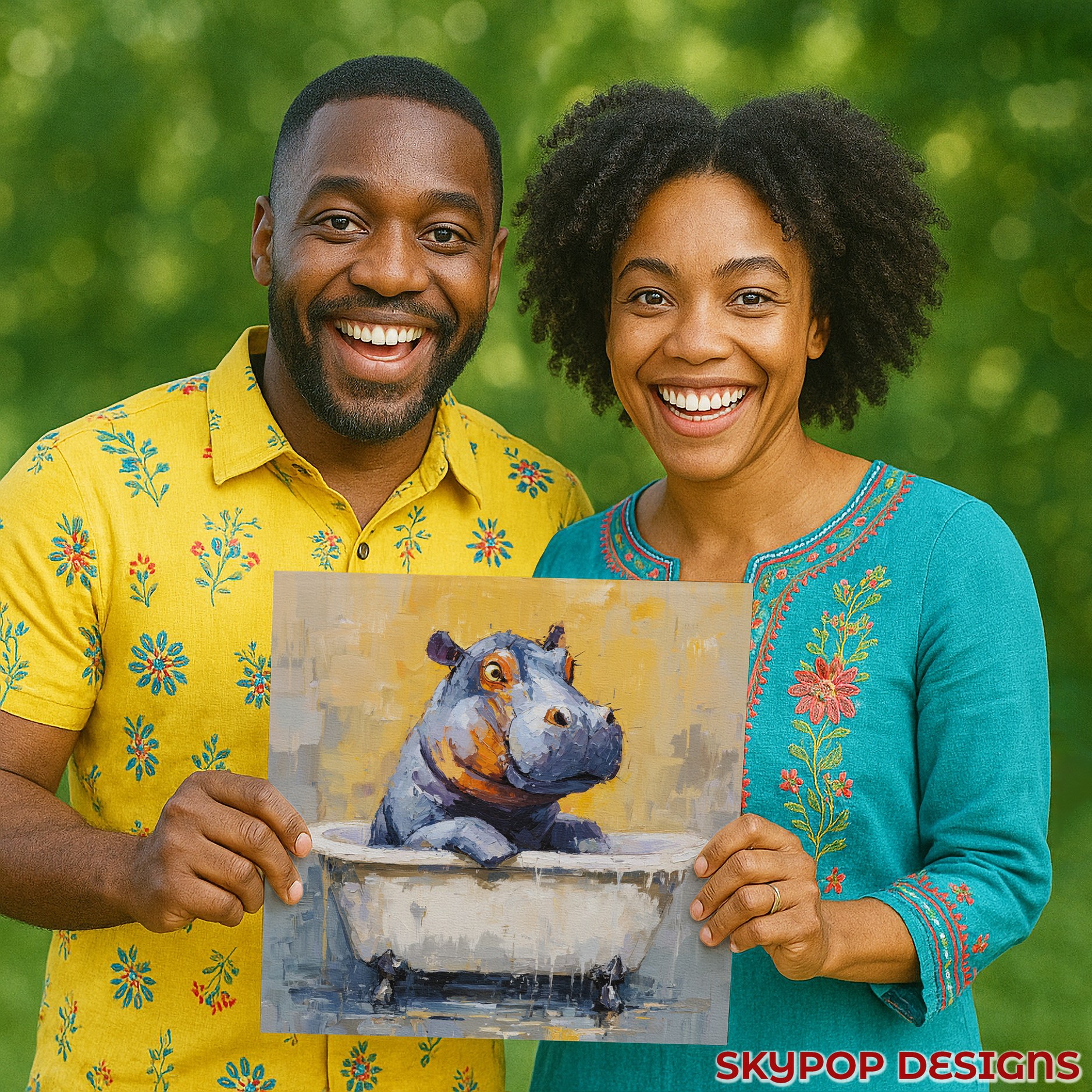 3.jpg Hippopotamus Art