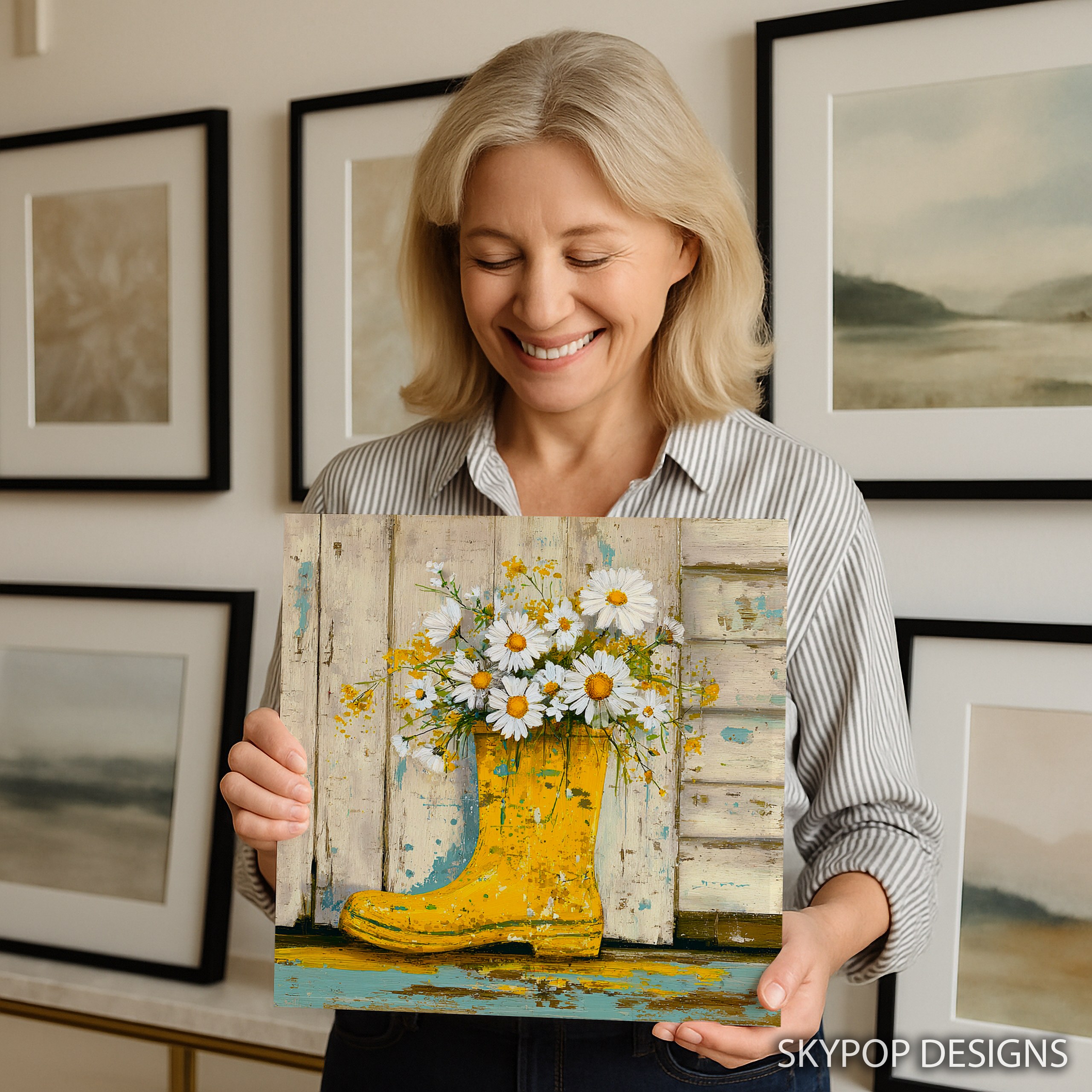 3.jpg Daisy Boot Bouquet Art