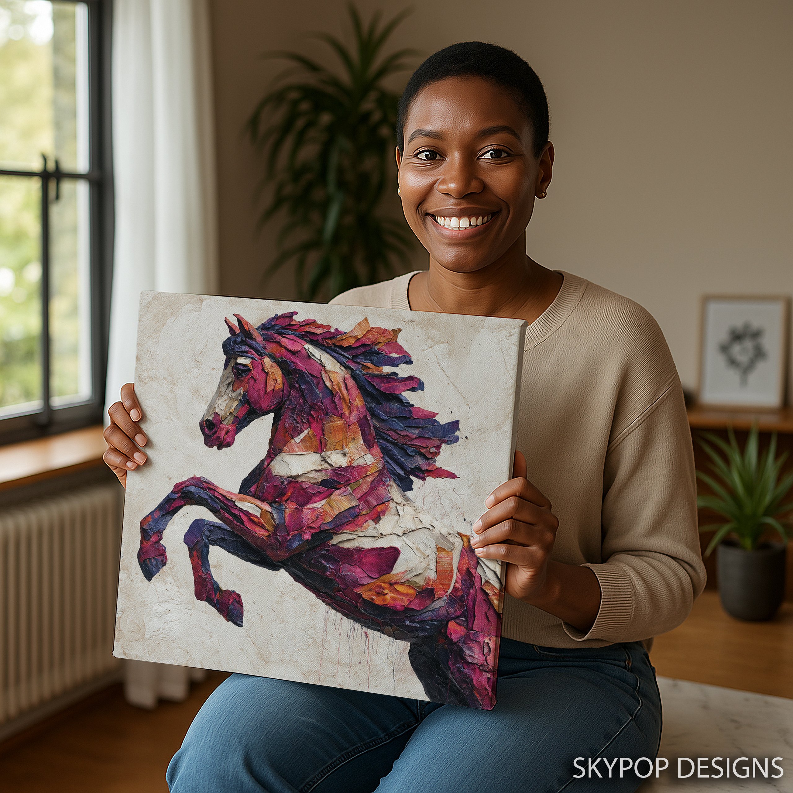 3.jpg Colorful Horse Art