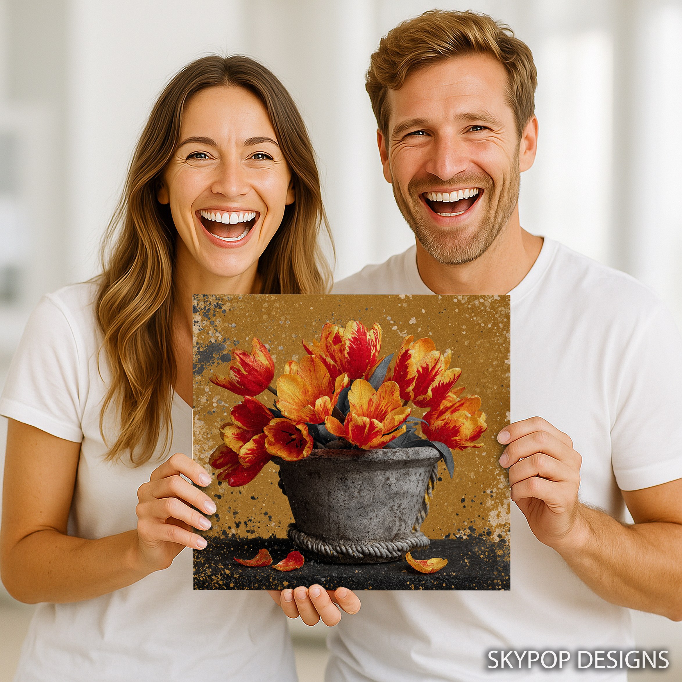 3.jpg Fiery Tulip Bouquet Art