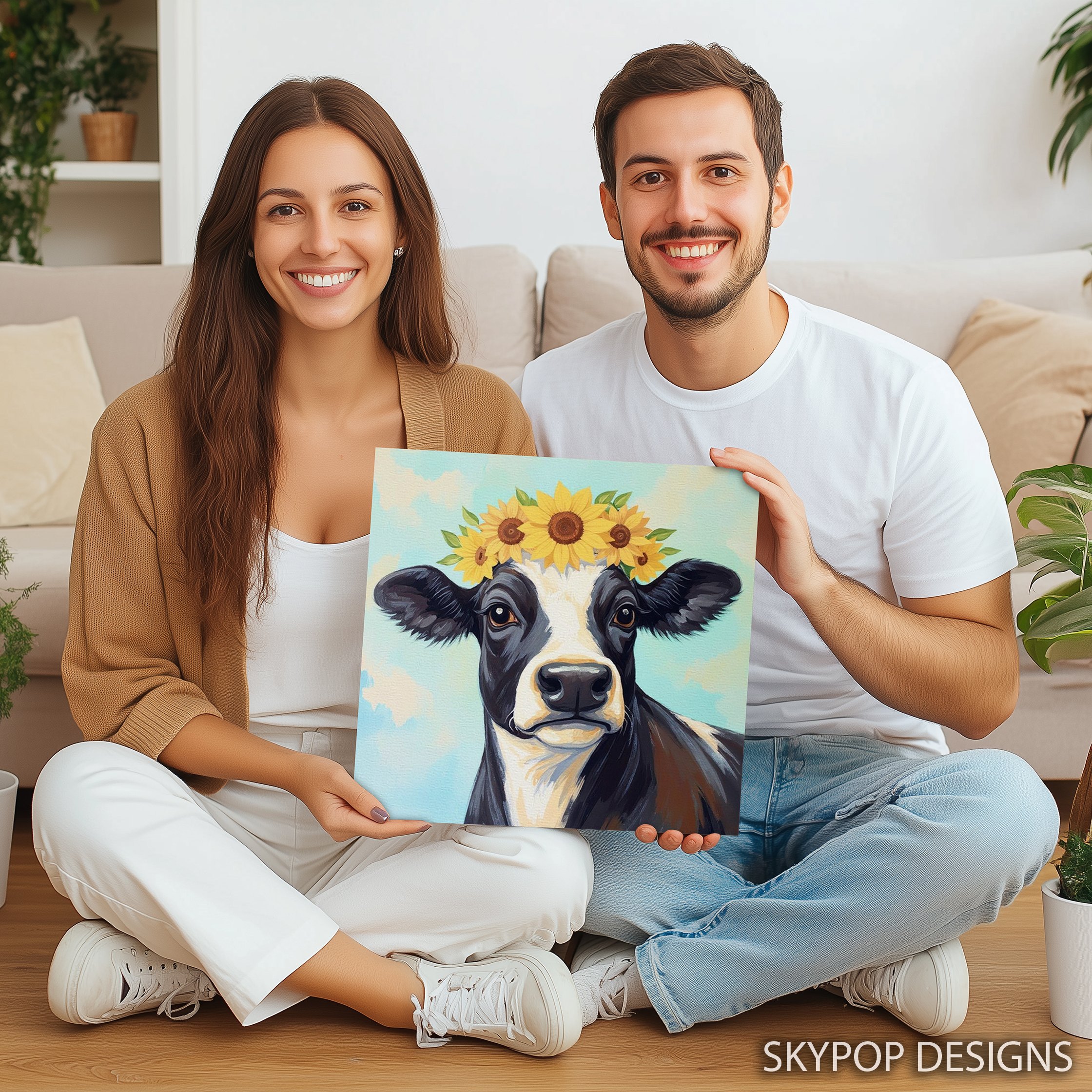 3.jpg Sunflower Cow Art