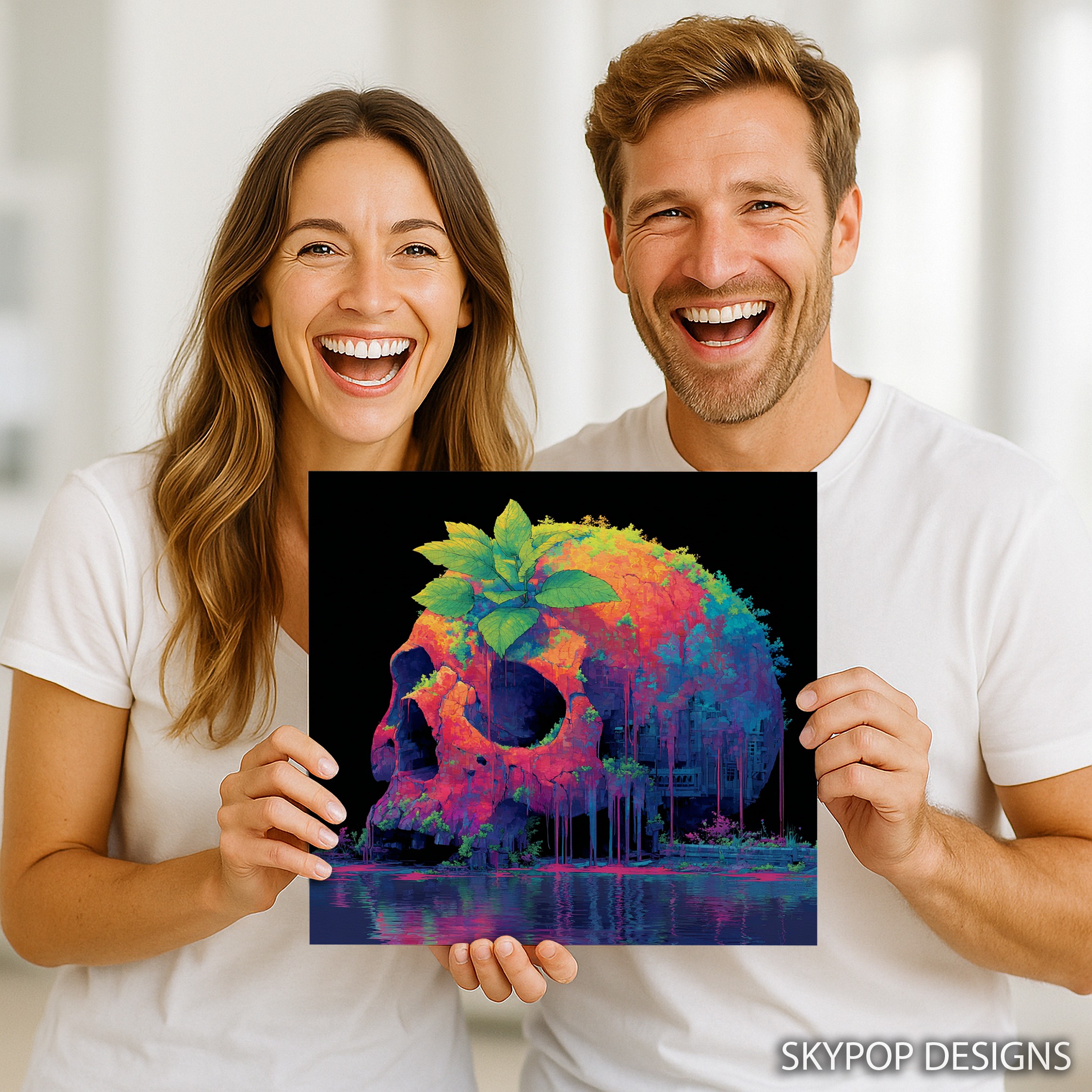 3.jpg Colorful Skull Nature Art