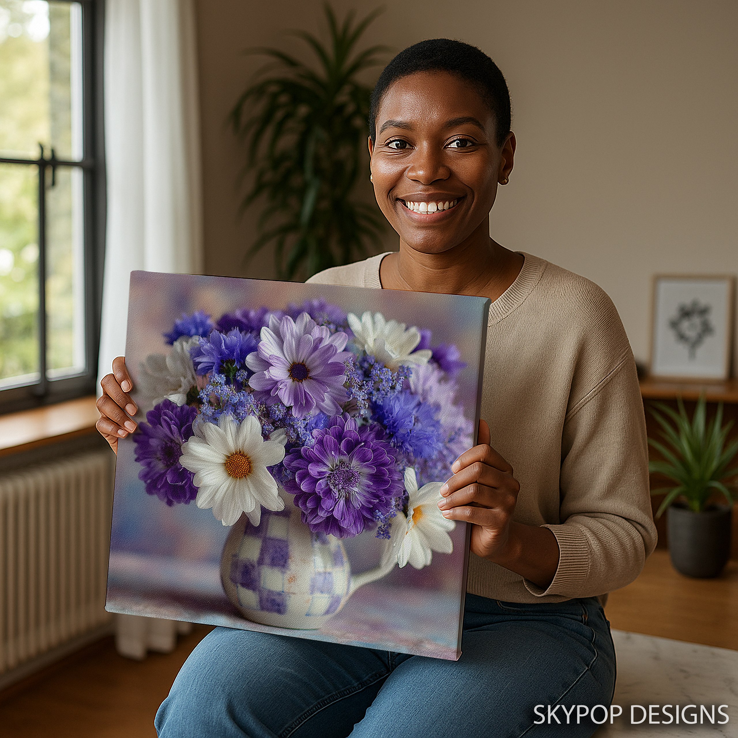 3.jpg Purple Daisy Bouquet Art
