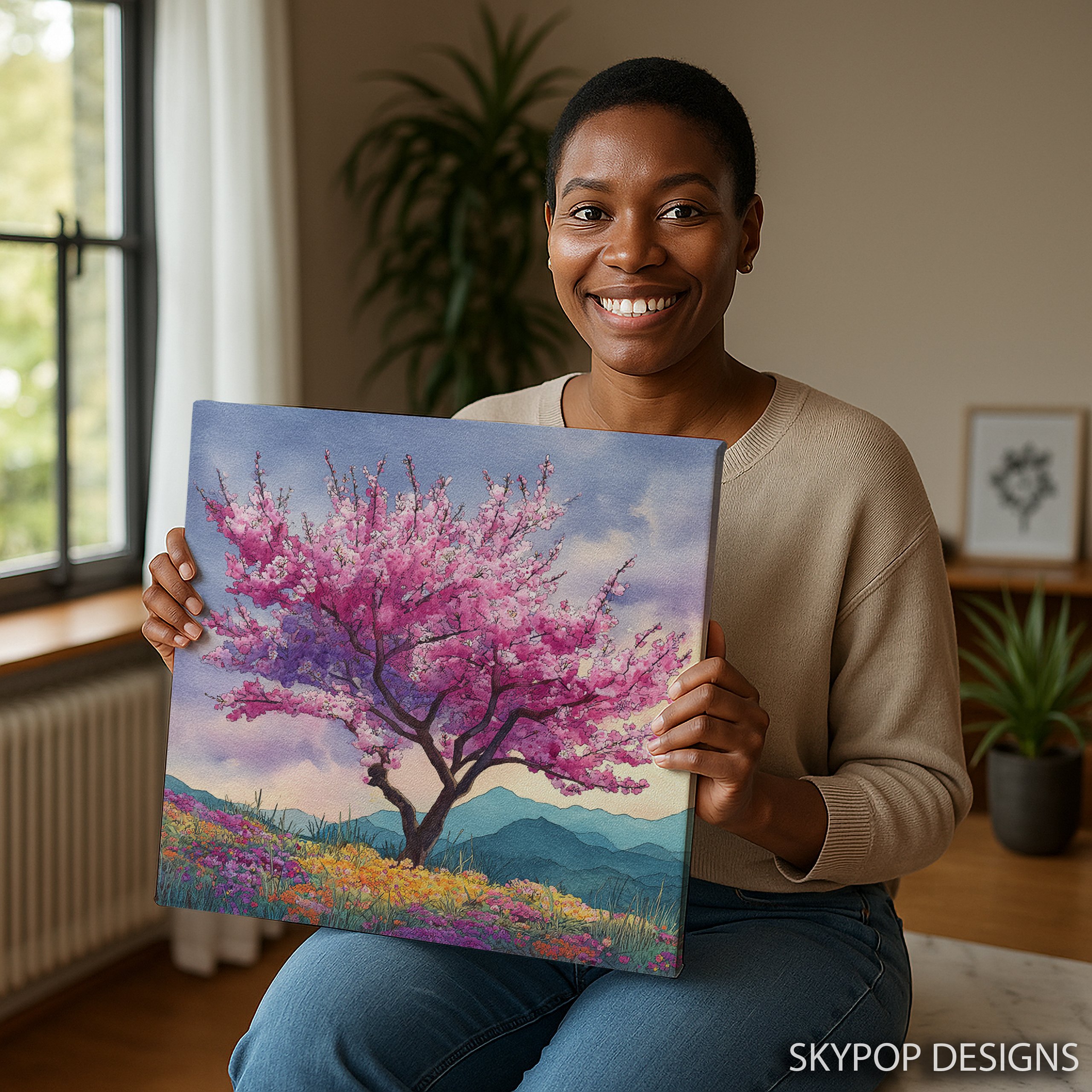 3.jpg Cherry Blossom Mountain Art