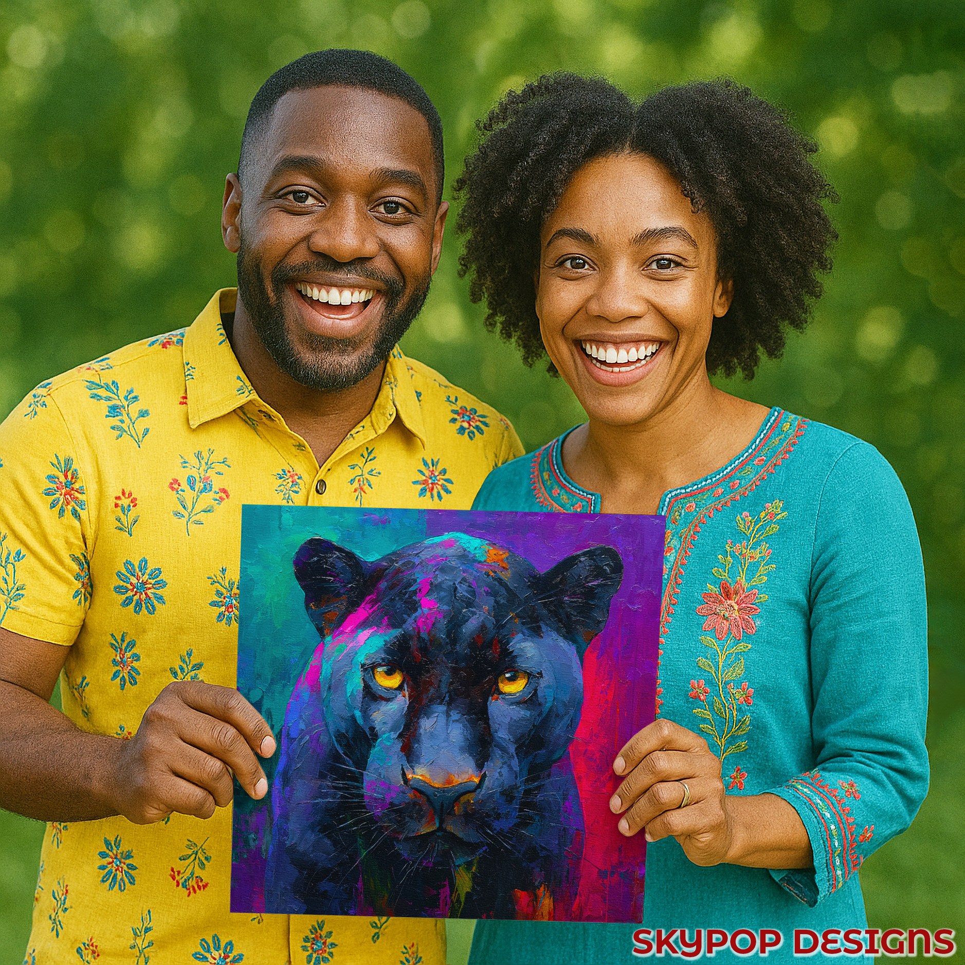3.jpg Colorful Panther Art