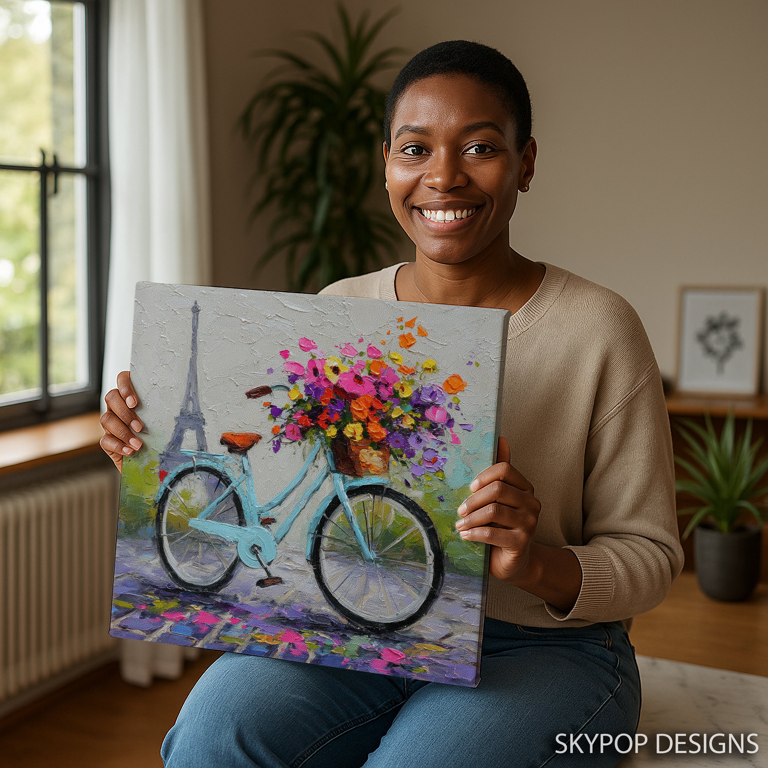 3.jpg Paris Bicycle Blooms Art