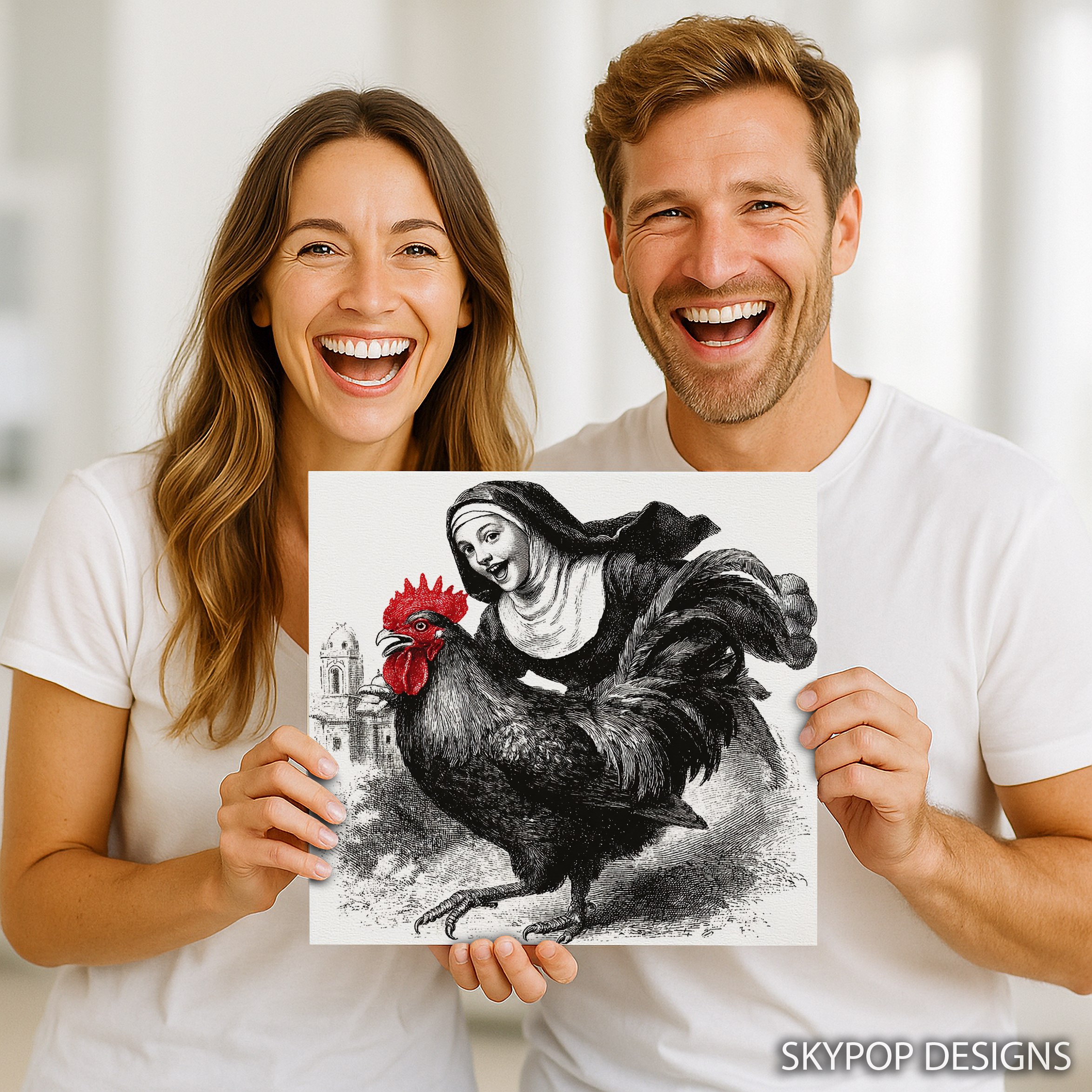 3.jpg Nun and Rooster Art