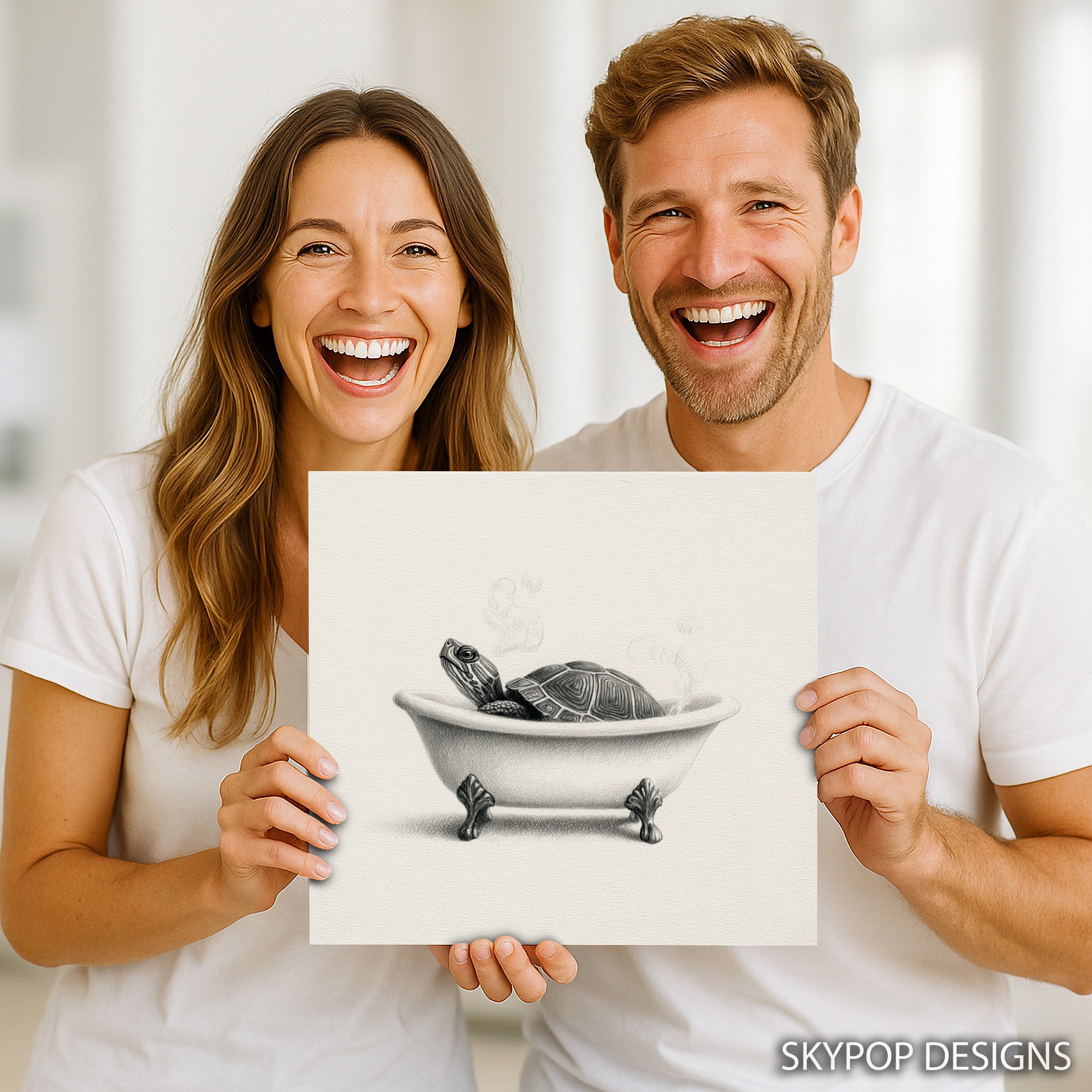 3.jpg Turtle Bath Time Art