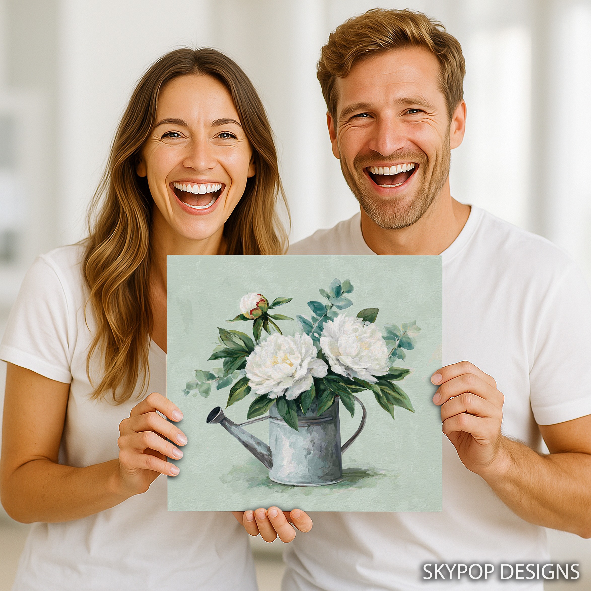 3.jpg Peony Watering Can Art