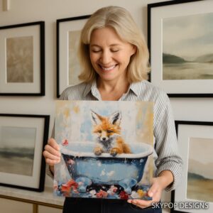 Fox Bath Time Art