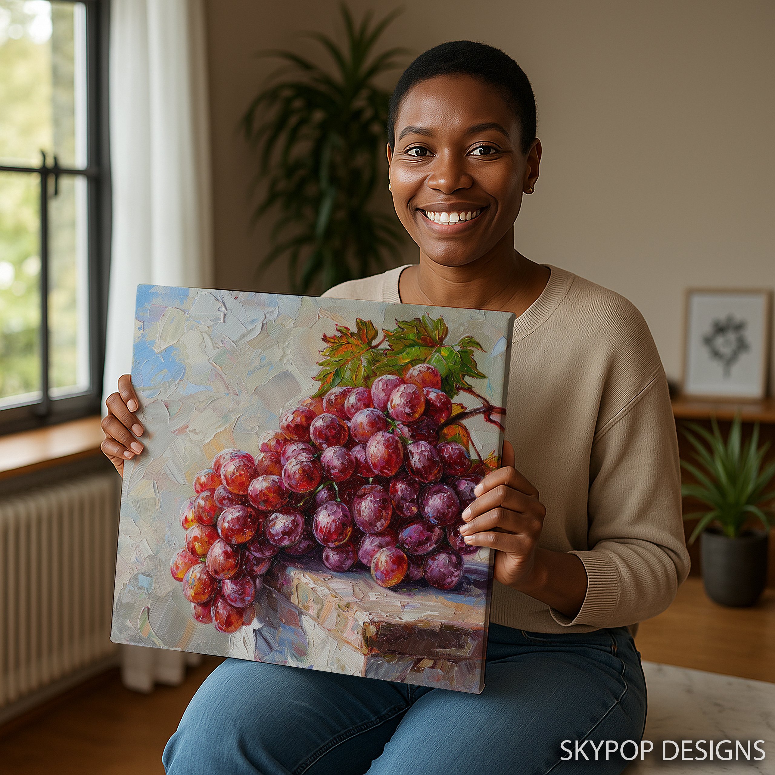 3.jpg Red Grape Bunch Art