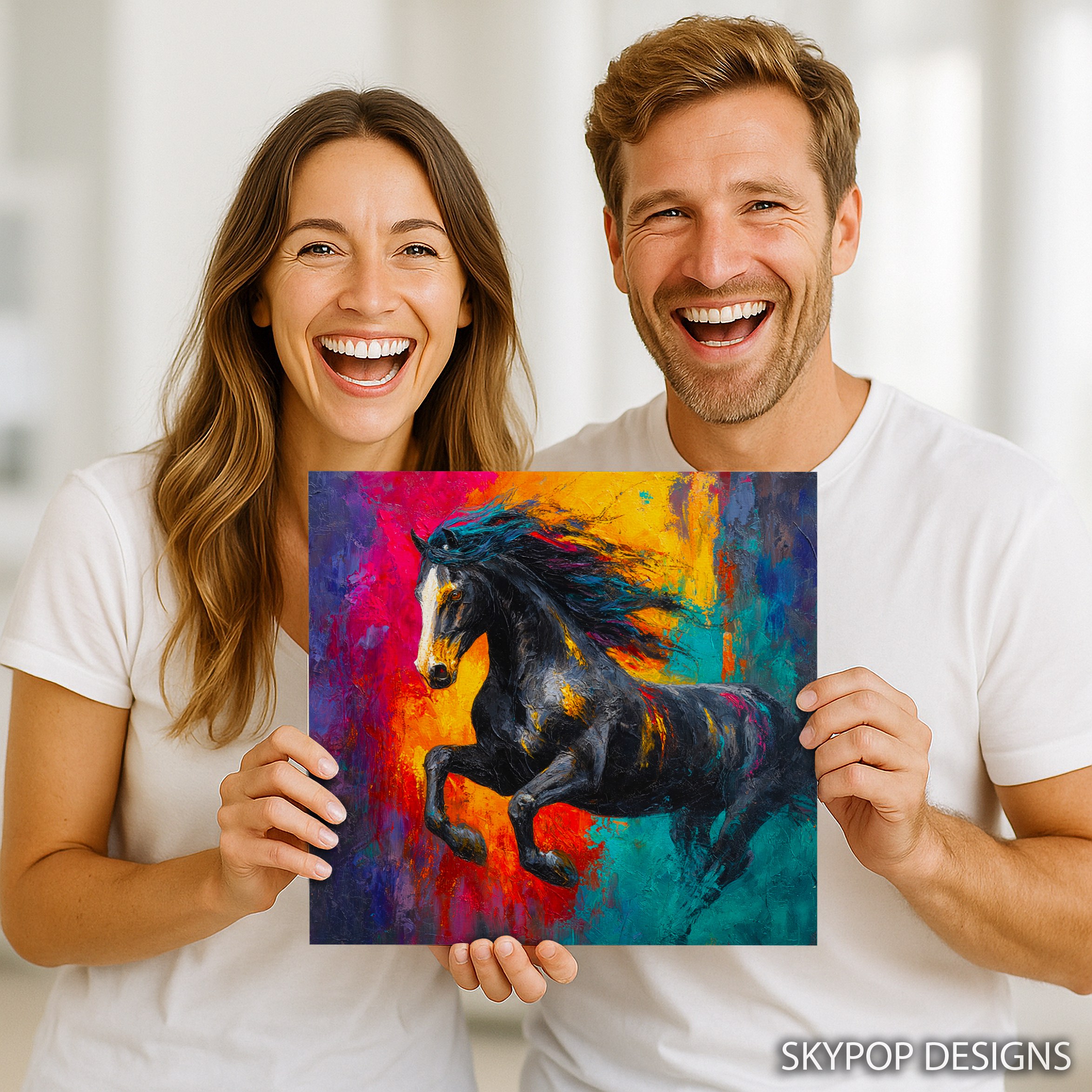 3.jpg Colorful Horse Art