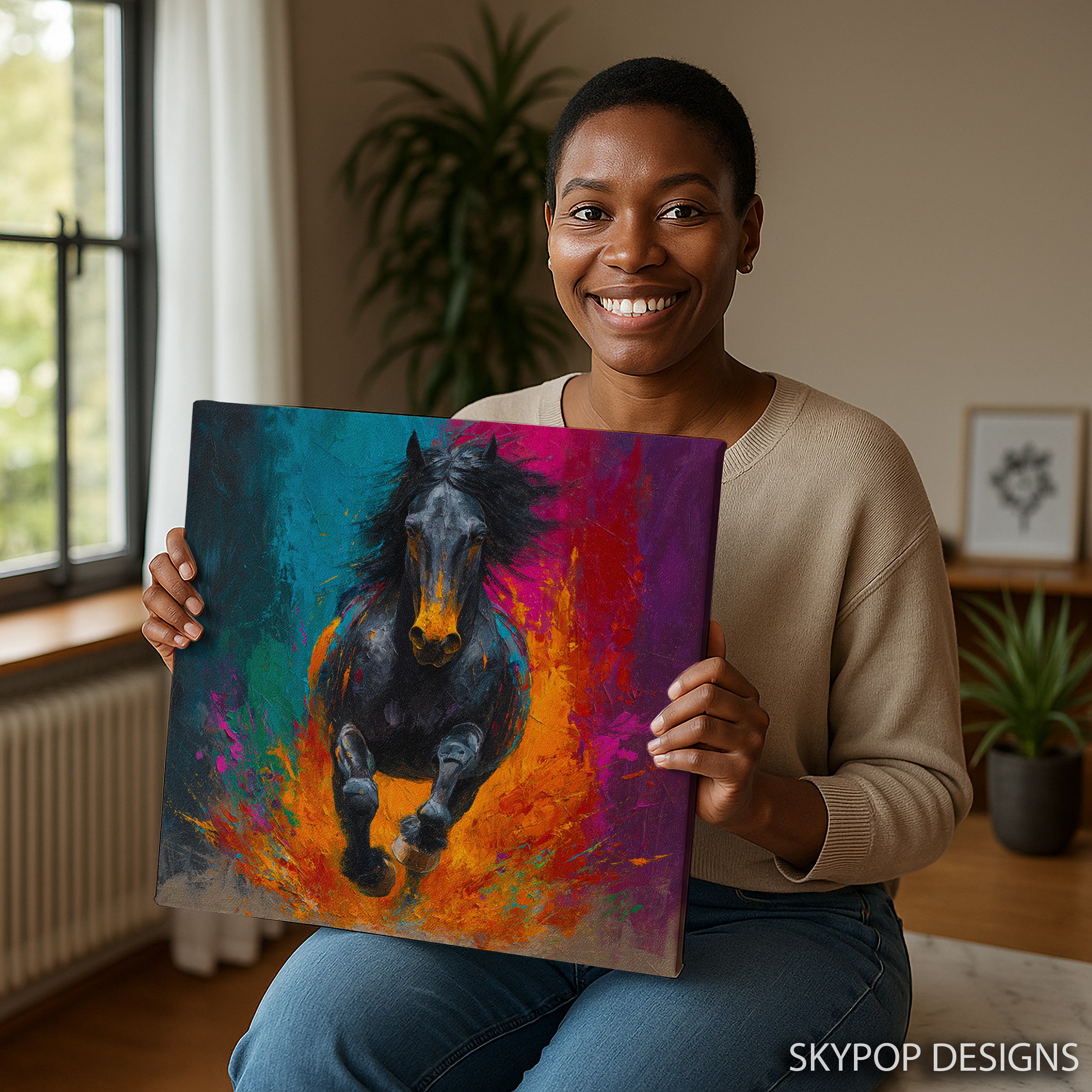 3.jpg Colorful Horse Art