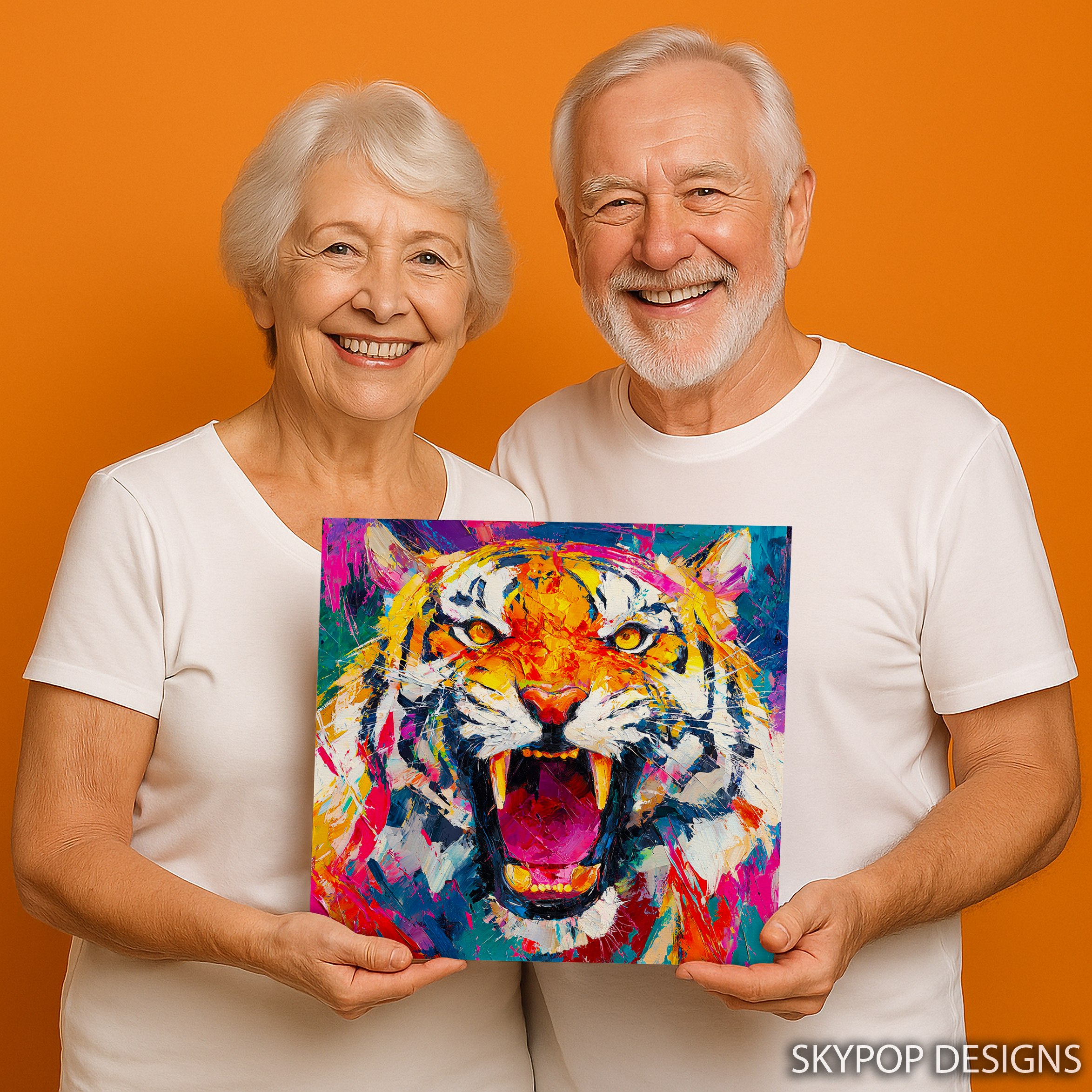 3.jpg Colorful Tiger Roar Art