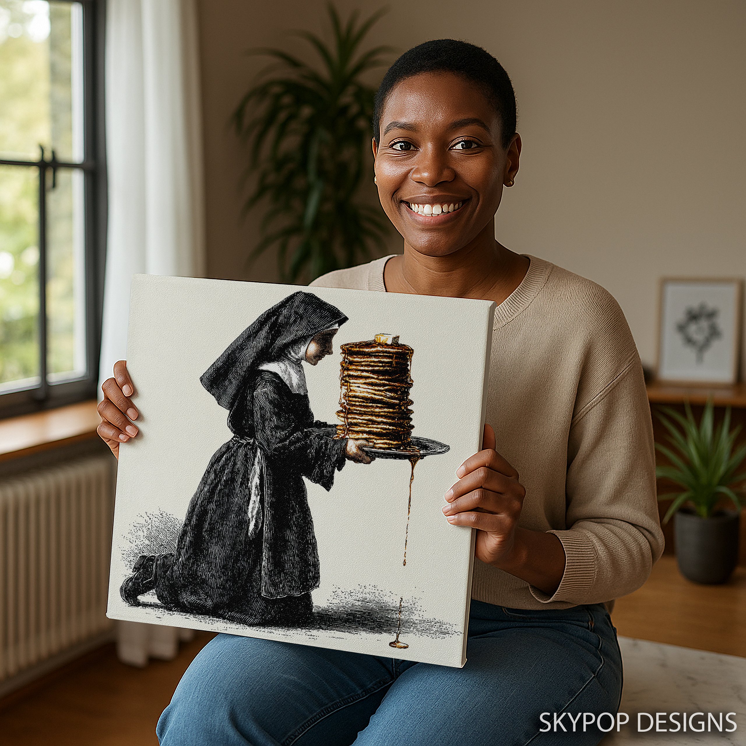 3.jpg Nun with Pancakes Art