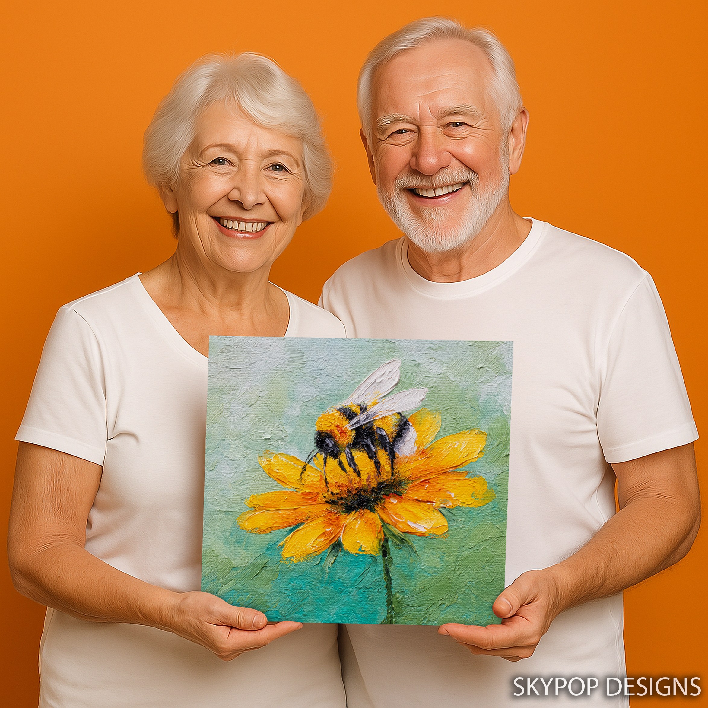 3.jpg Bee Sunflower Art