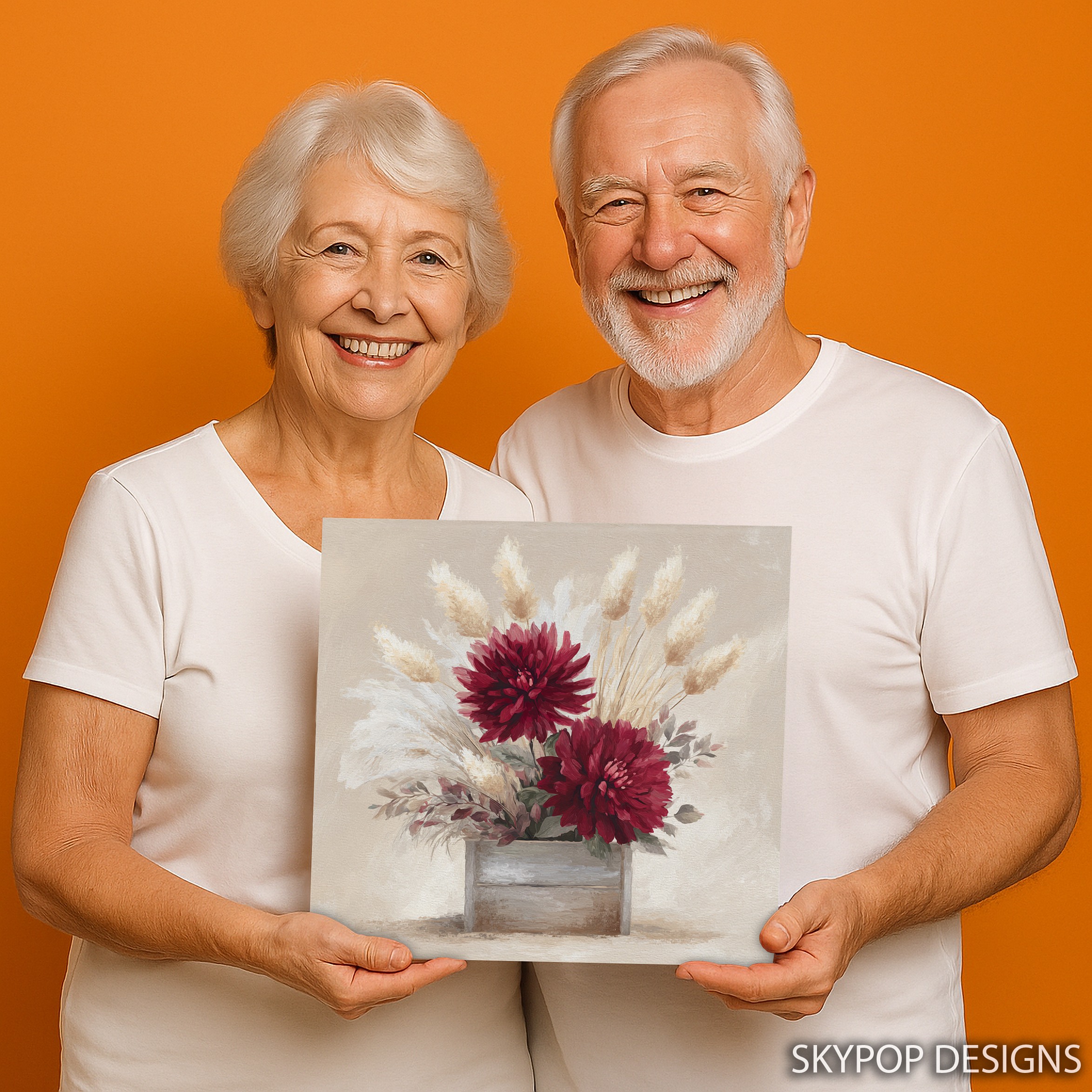 3.jpg Burgundy Dahlia Bouquet Art