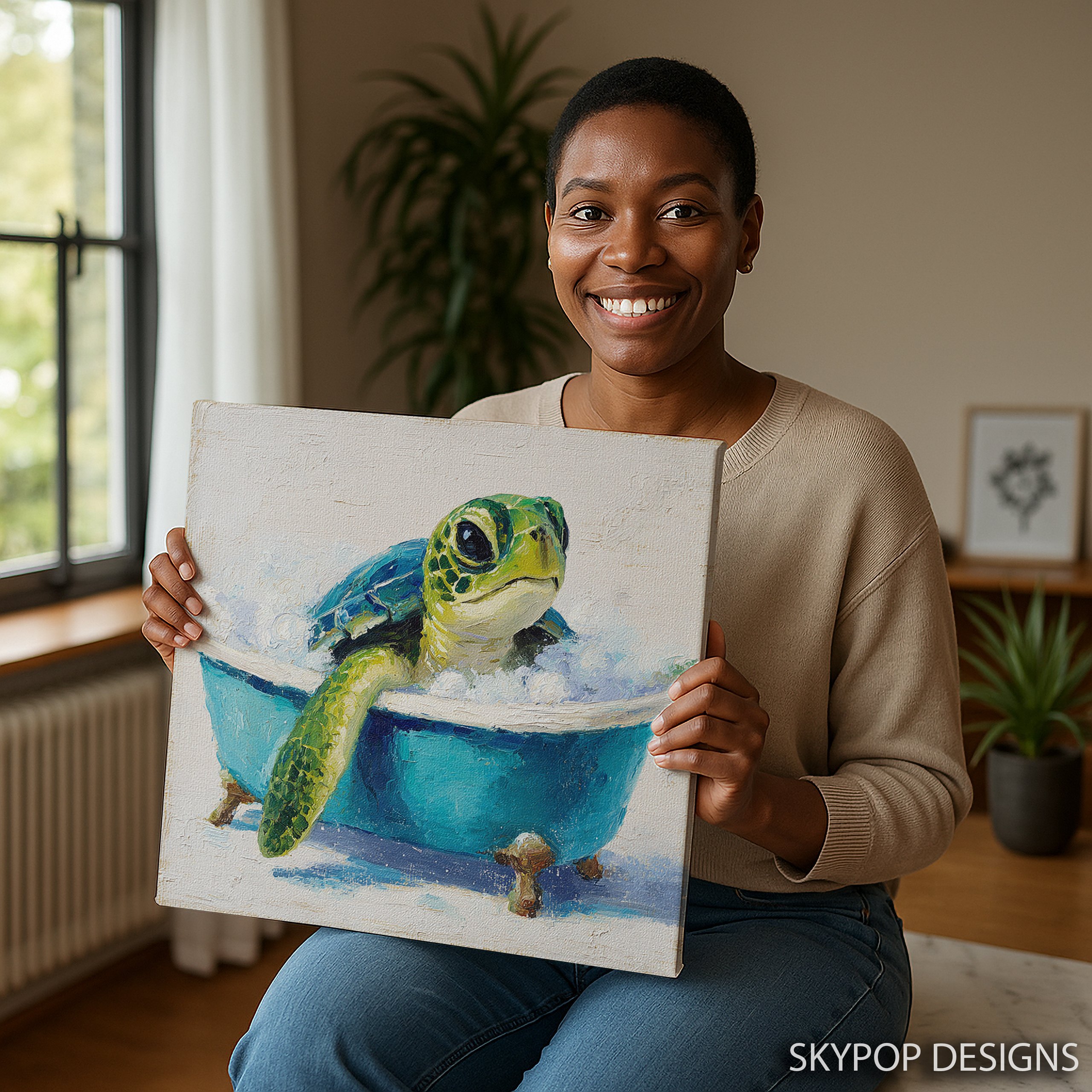 3.jpg Turtle Bath Time Art