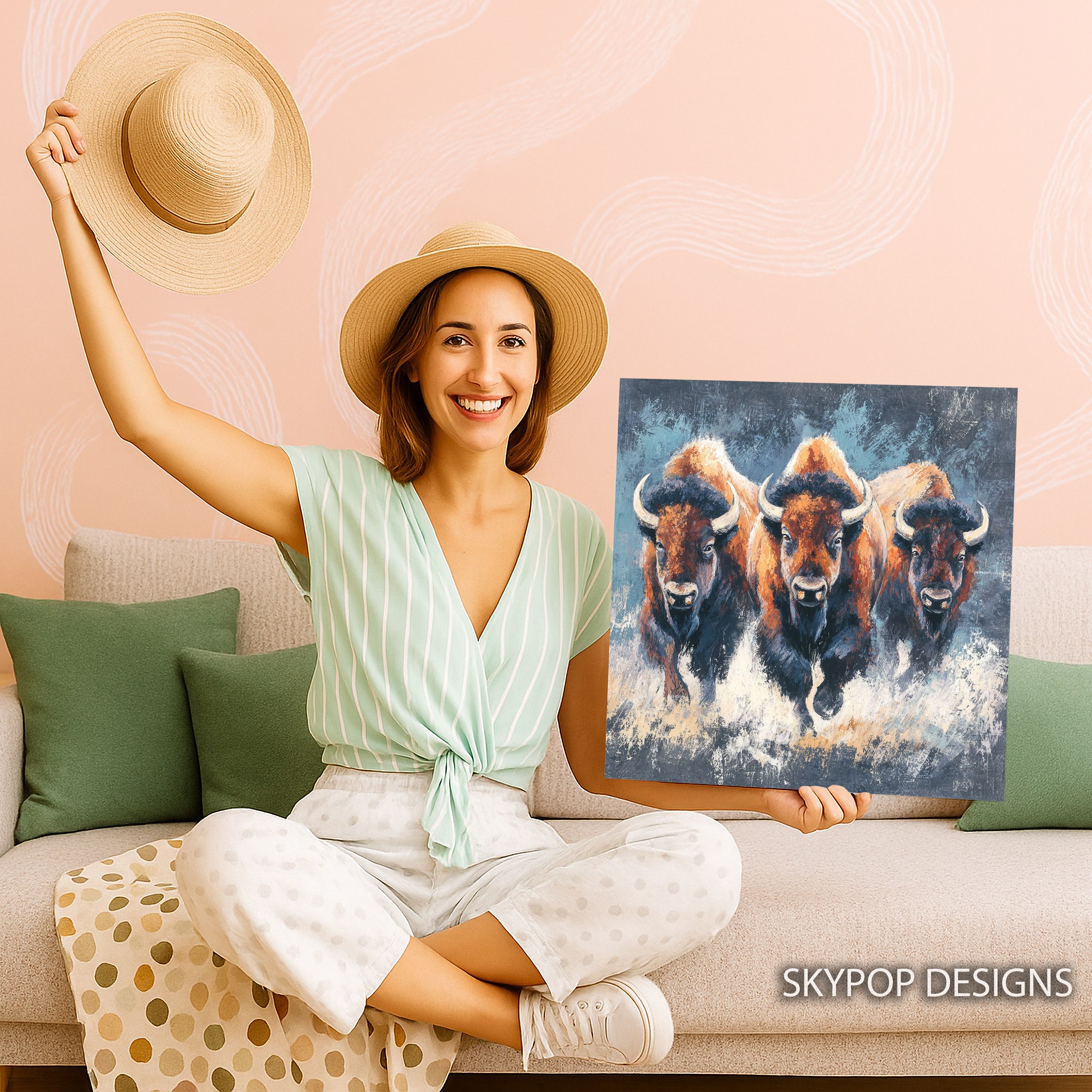 3.jpg Bison Trio Art