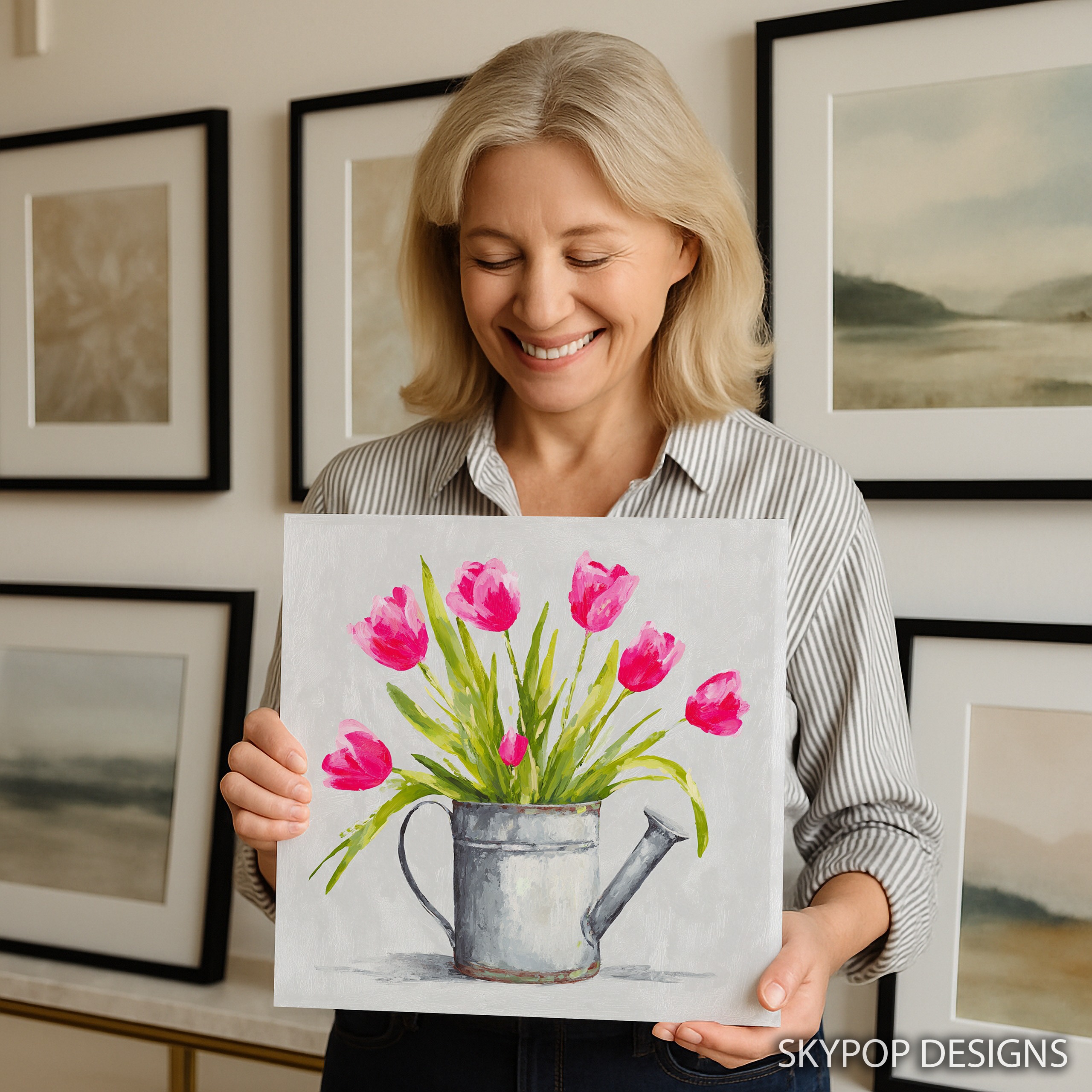 3.jpg Tulip Watering Can Art
