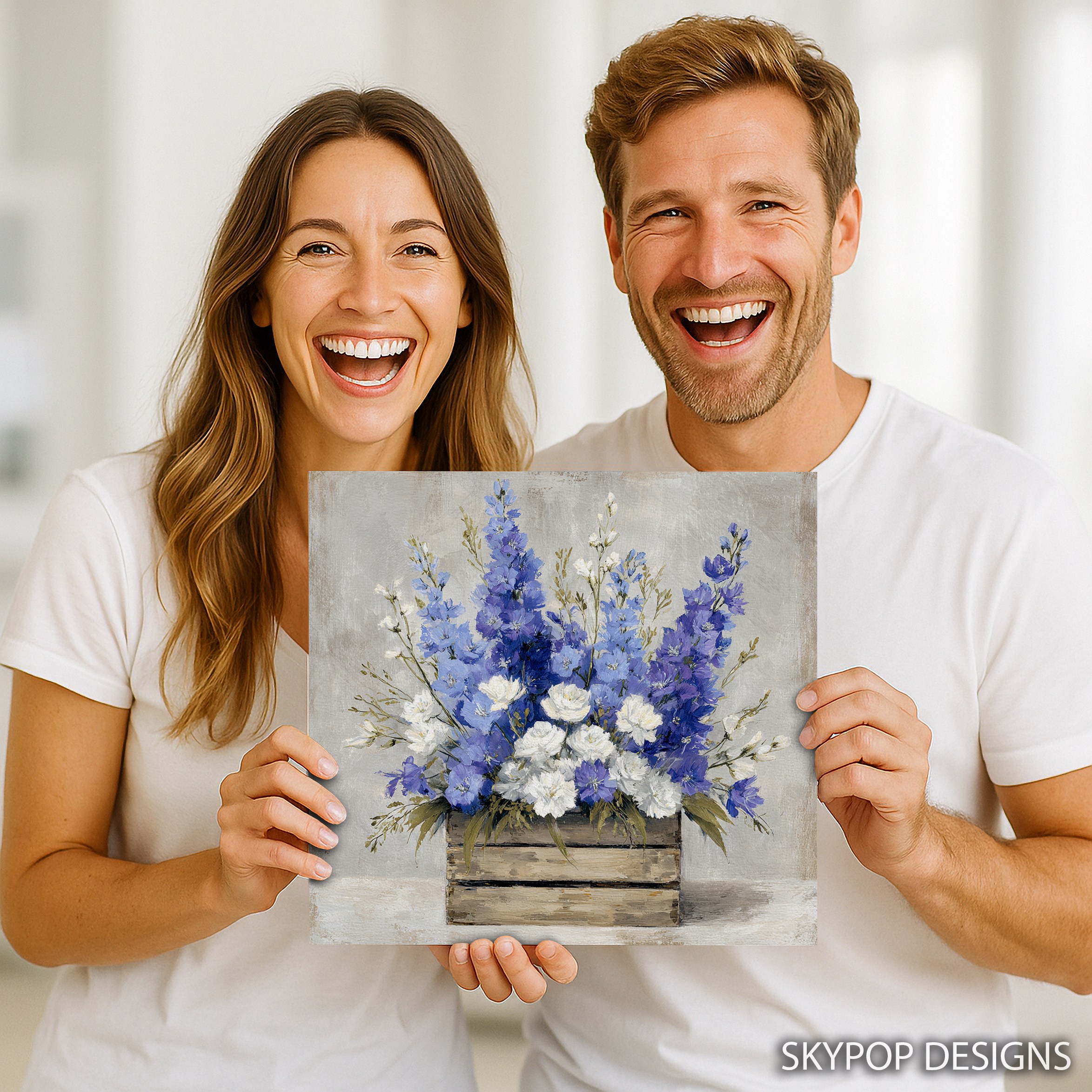 3.jpg Blue Delphinium Art