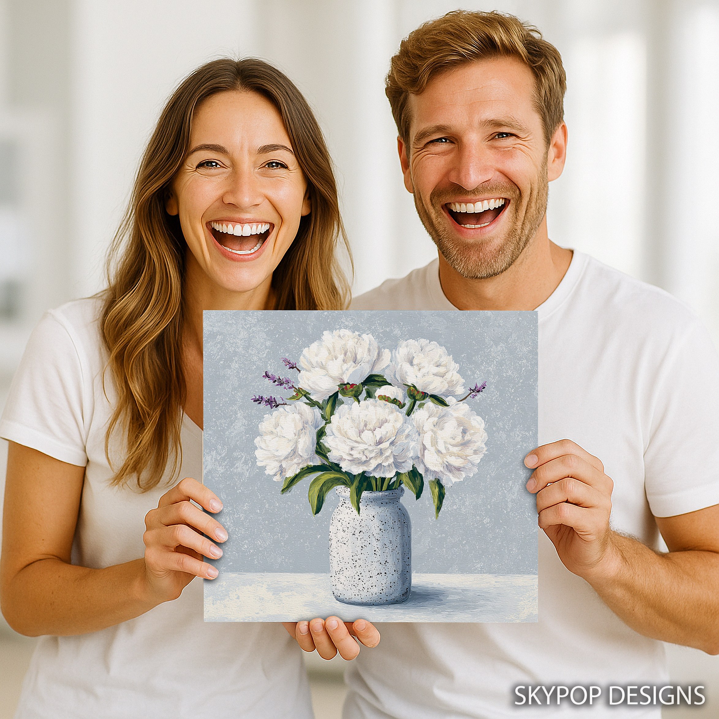 3.jpg White Peony Bouquet Art