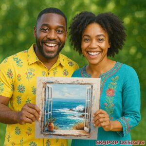 Coastal Window View Art