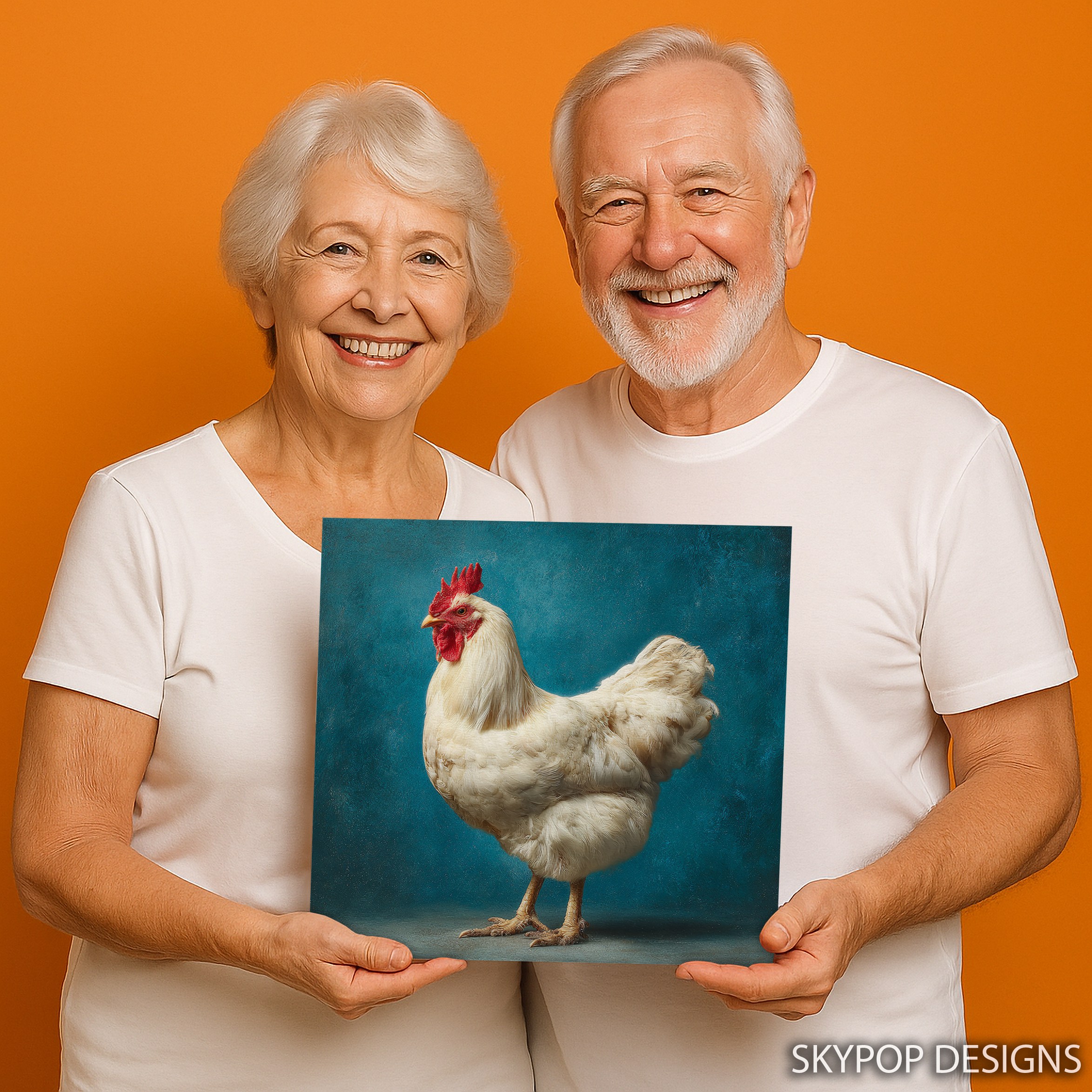 3.jpg White Rooster Art