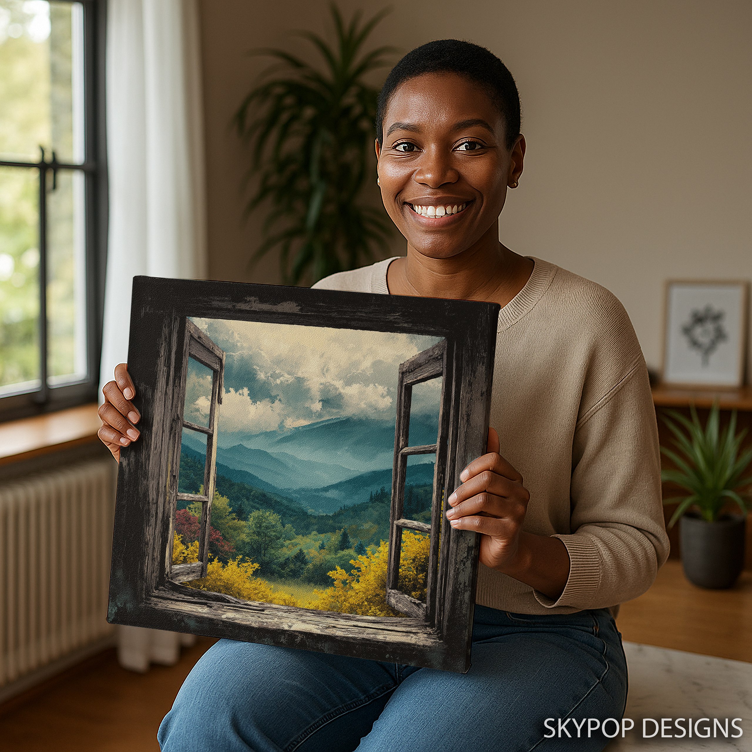 3.jpg Mountain Window View Art