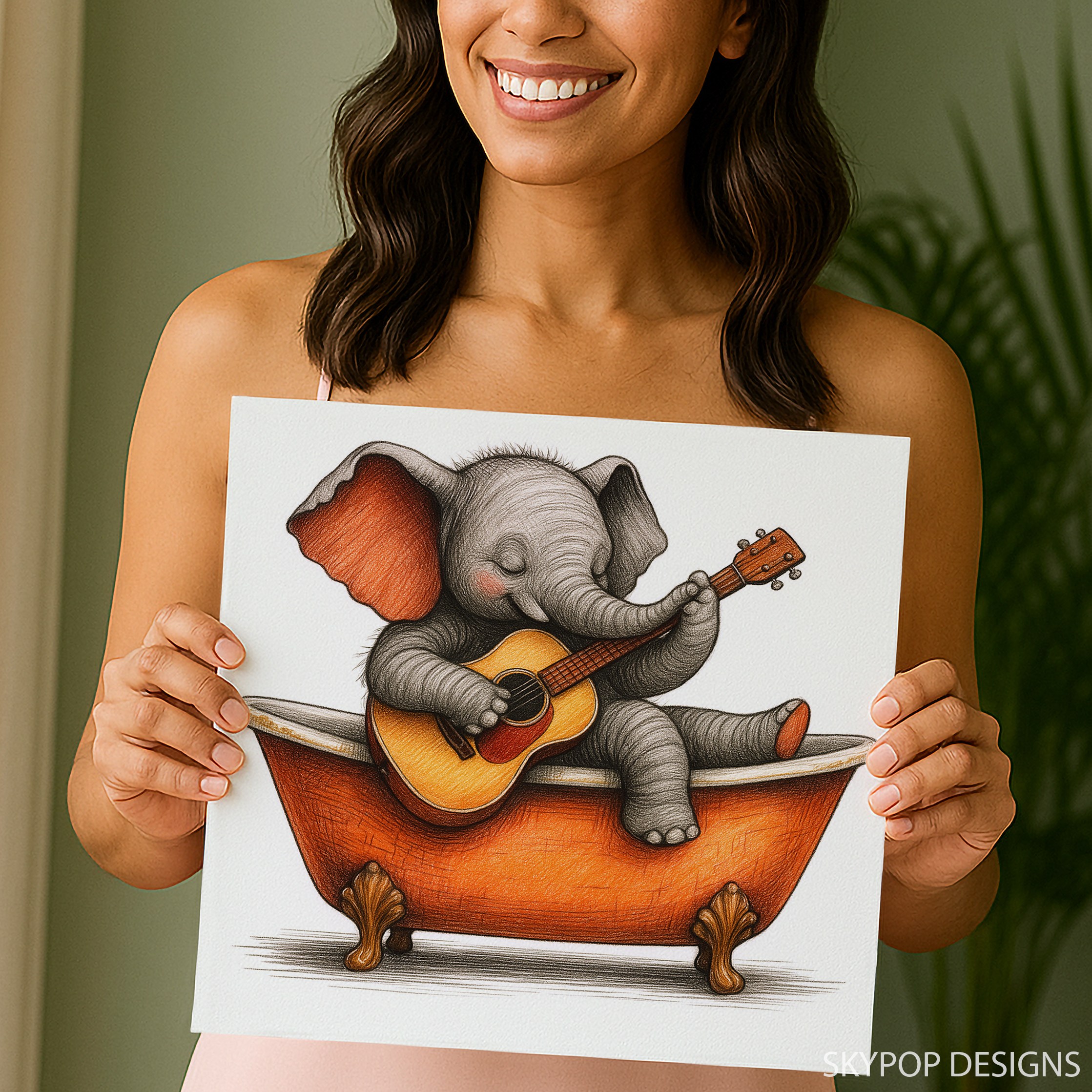 3.jpg Elephant Guitar Bath Art
