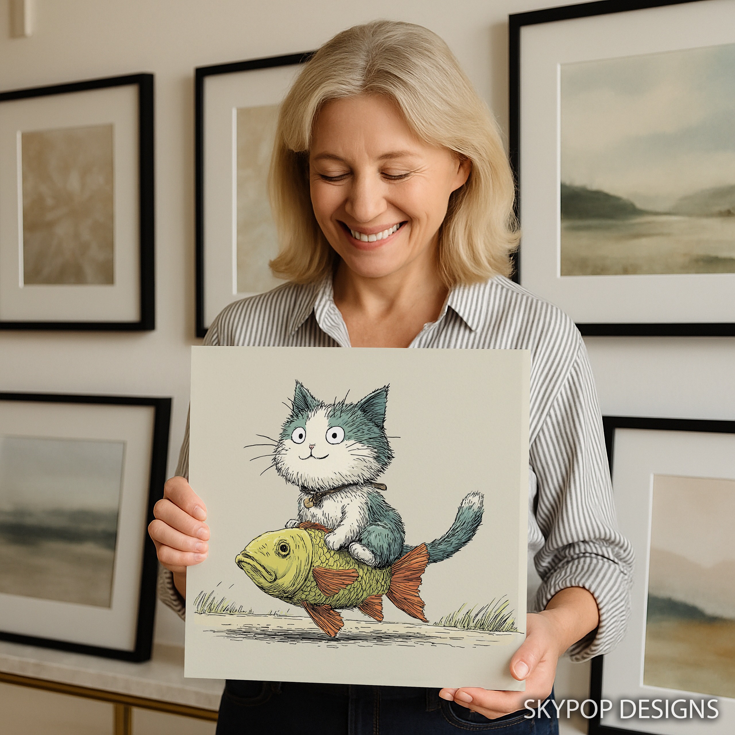 3.jpg Cat Fish Ride Art