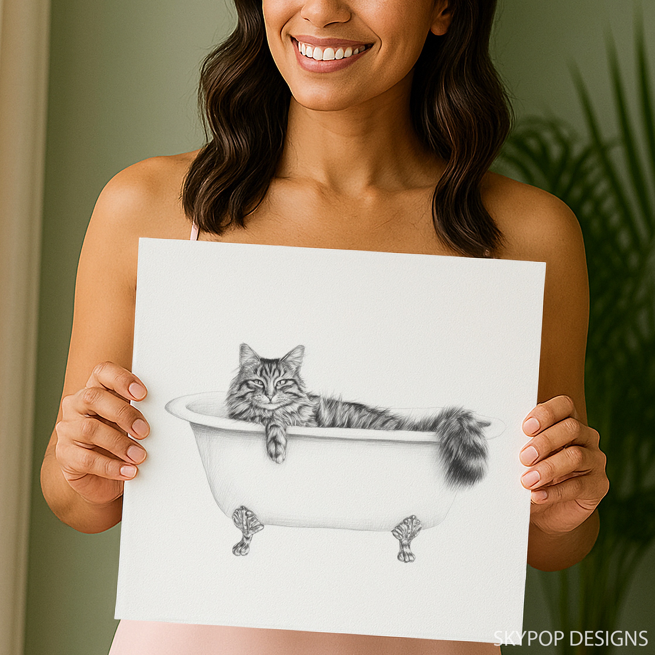 3.jpg Cat Bathtub Art