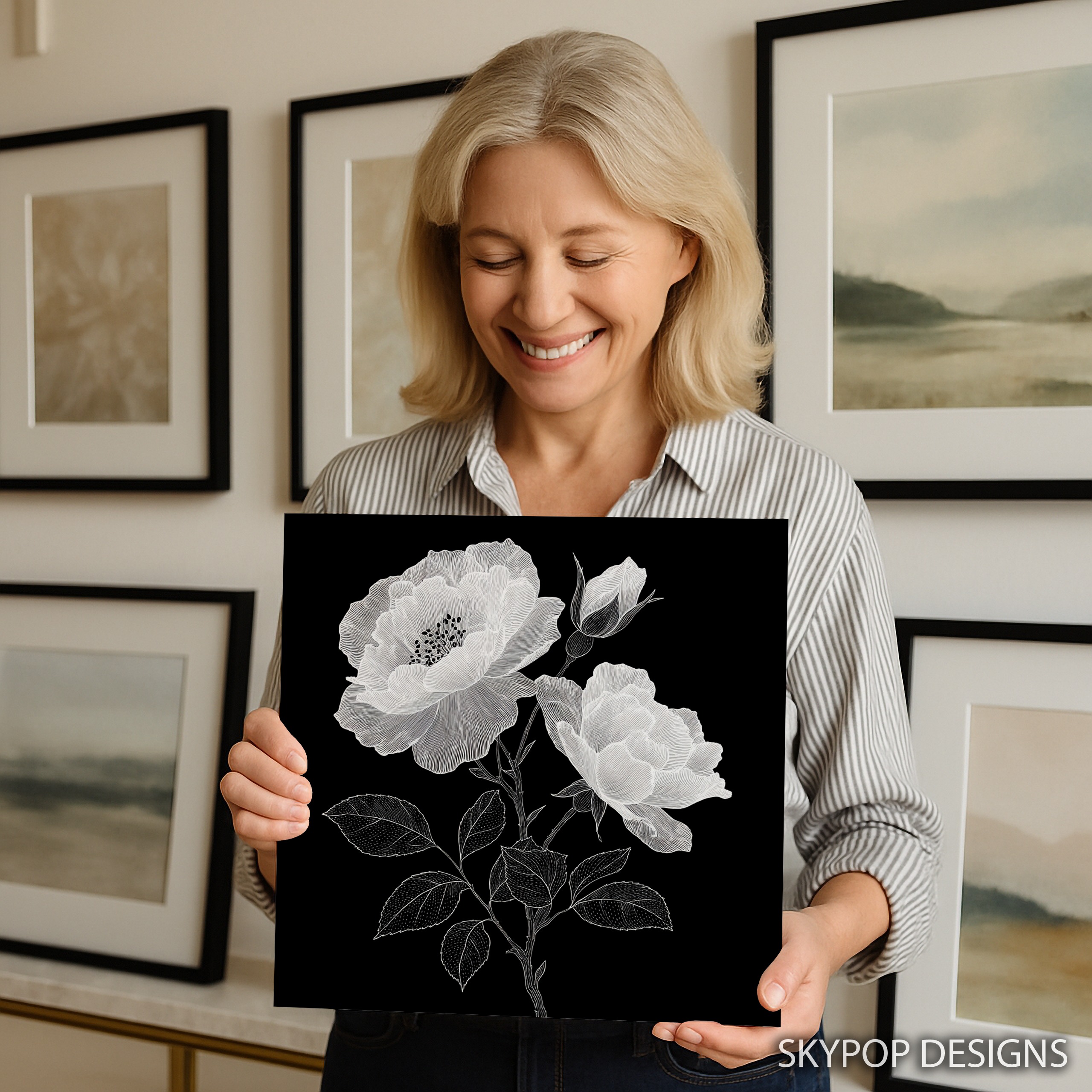 3.jpg Elegant Rose Sketch Art