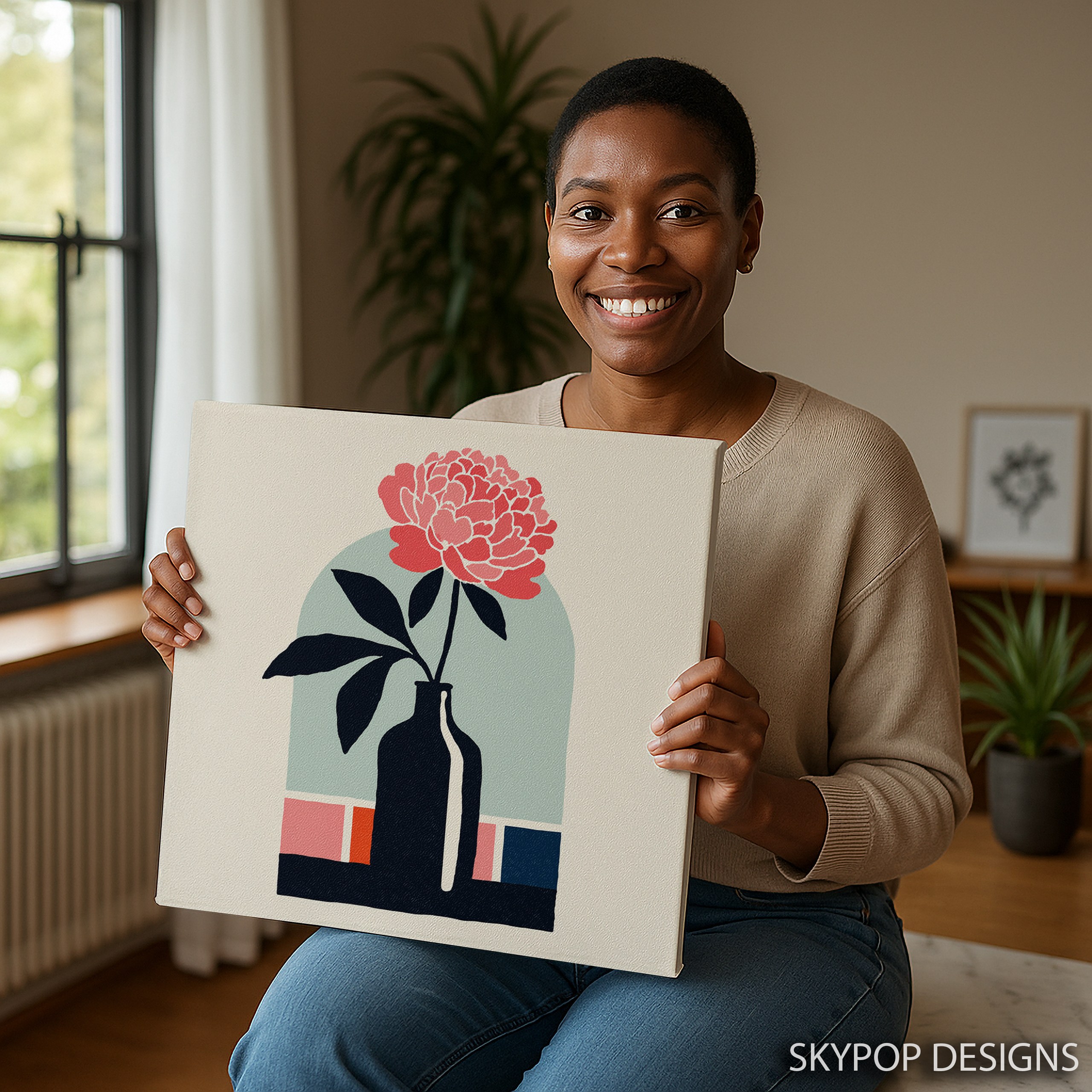 3.jpg Peony Silhouette Art