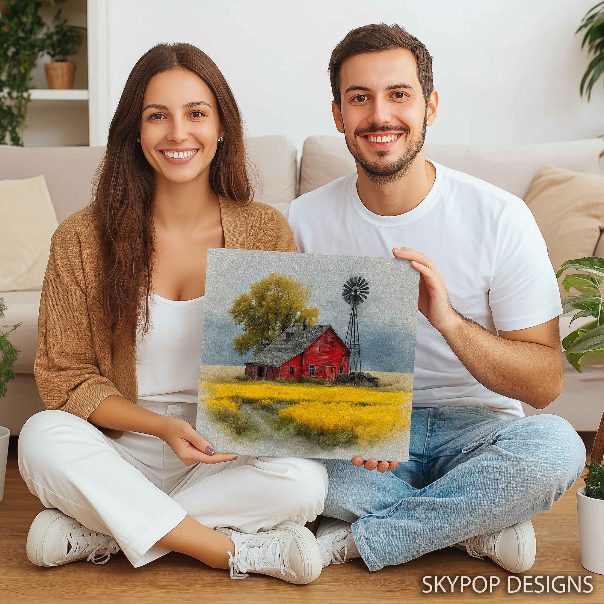 3.jpg Classic Red Barn Windmill Art