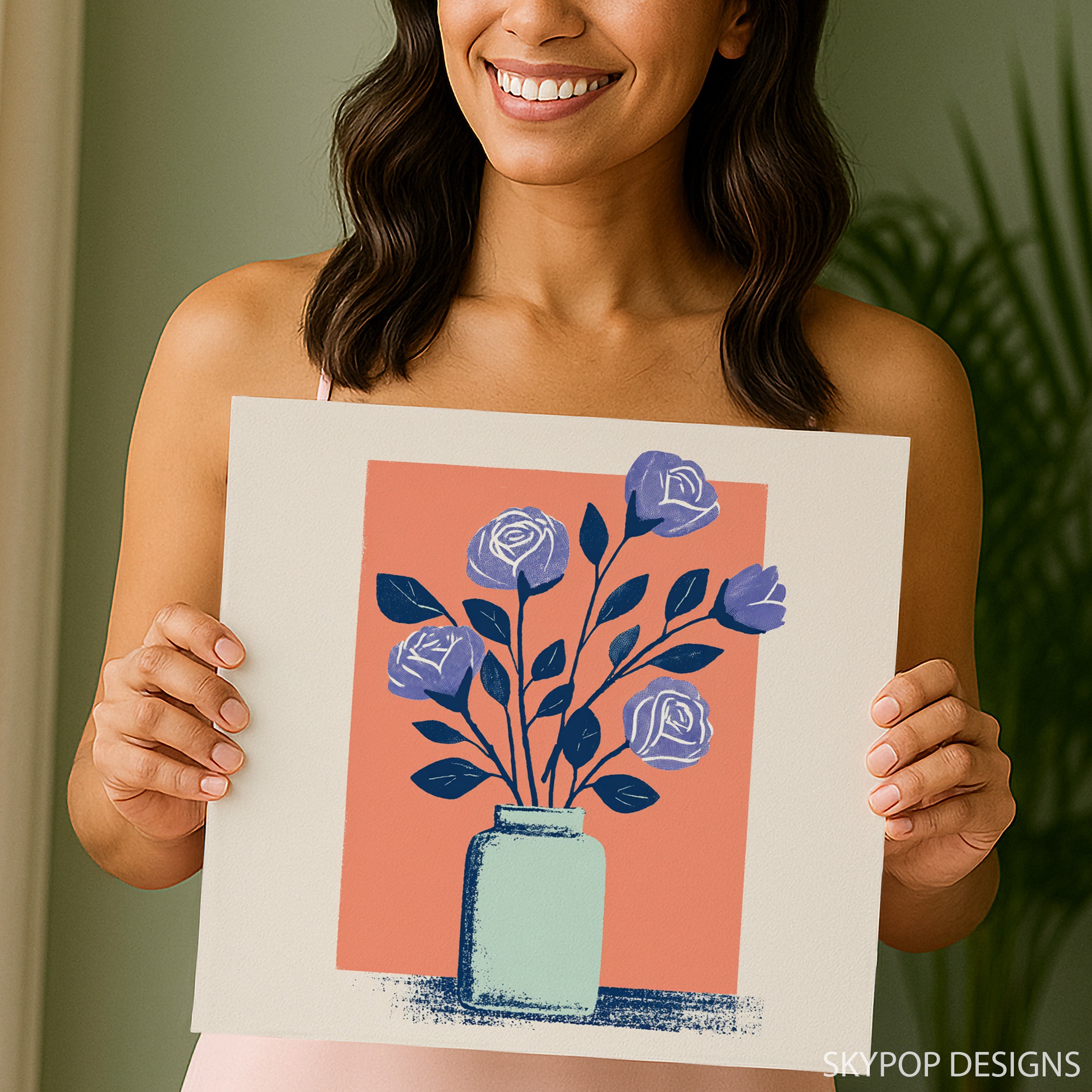 3.jpg Retro Rose Vase Art