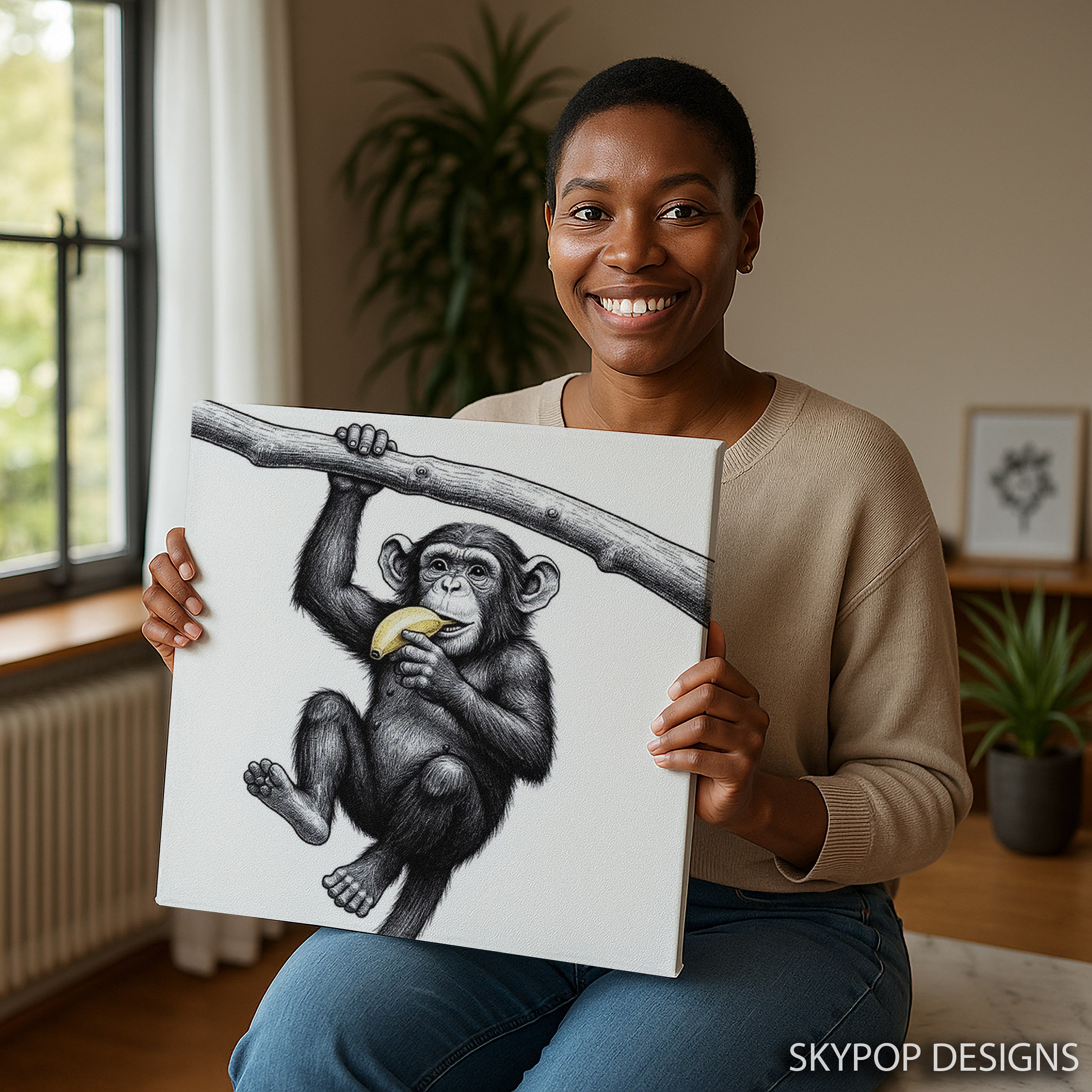 3.jpg Chimpanzee Art