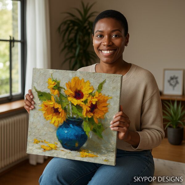 Sunflower Vase Art