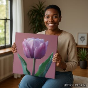 Purple Tulip Art