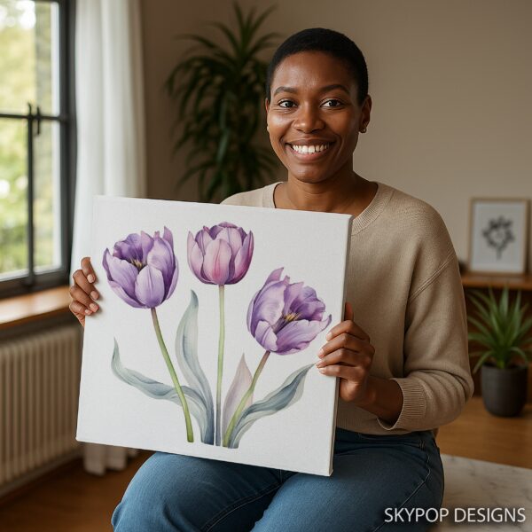 Purple Tulip Art