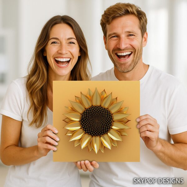 Golden Sunflower Art