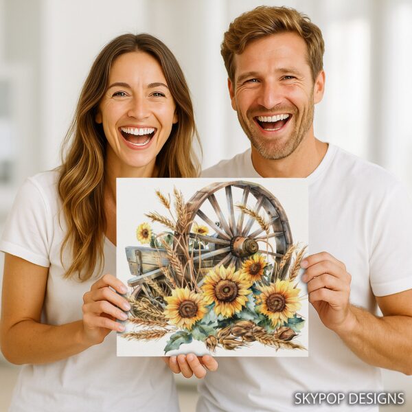 Sunflower Wagon Art