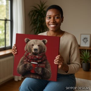 Bear With Coffee Art