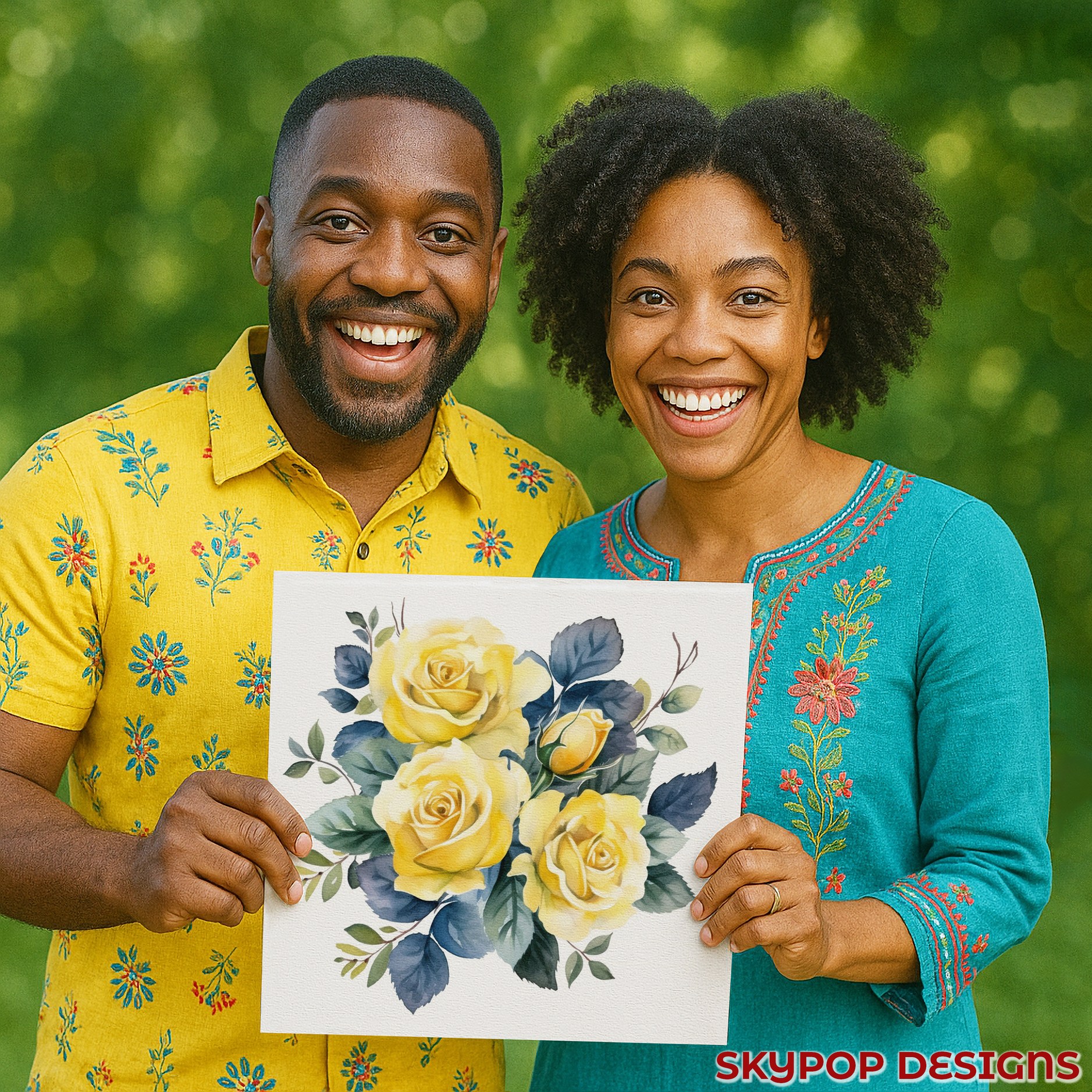 3.jpg Yellow Rose Garden Art