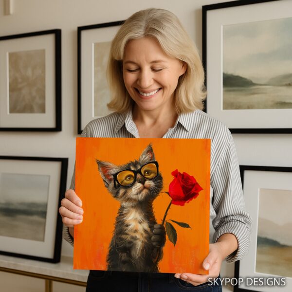 Groovy Cat Rose Art