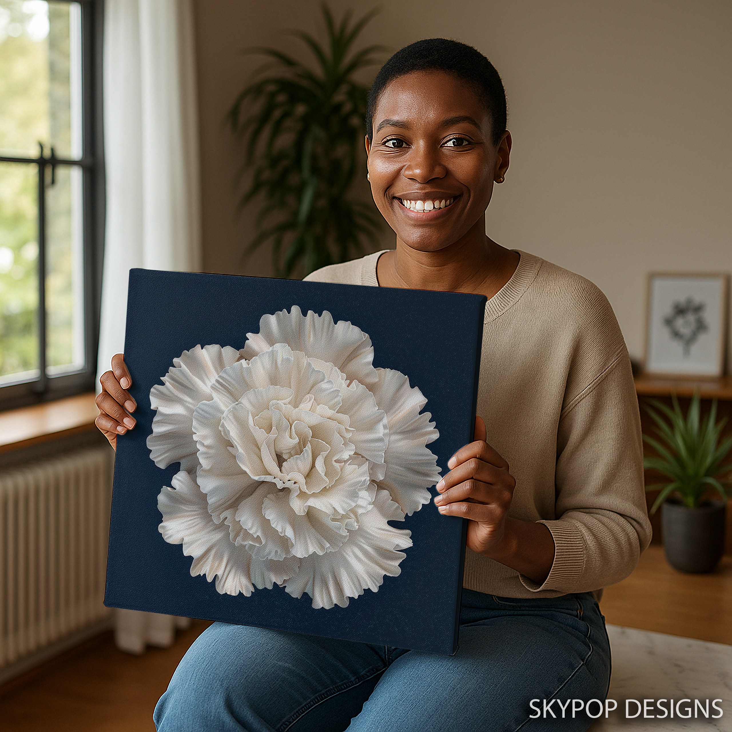 3.jpg White Carnation Flower Art