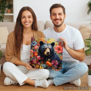 Bear Amongst Flowers Art