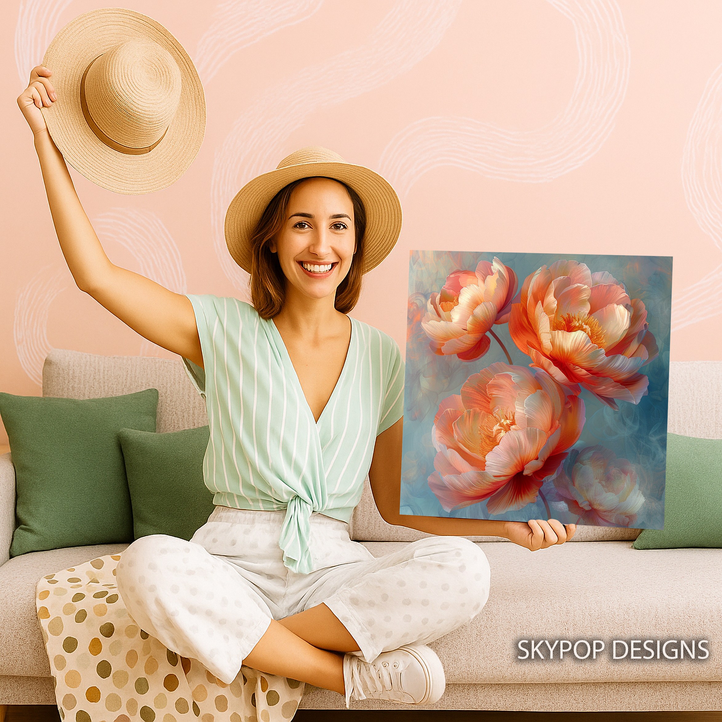 3.jpg Peony Blooms Art