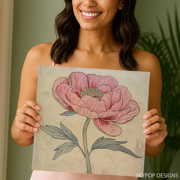 Pink Peony Art