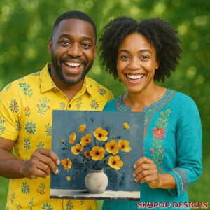 Yellow Cosmos Flower Art
